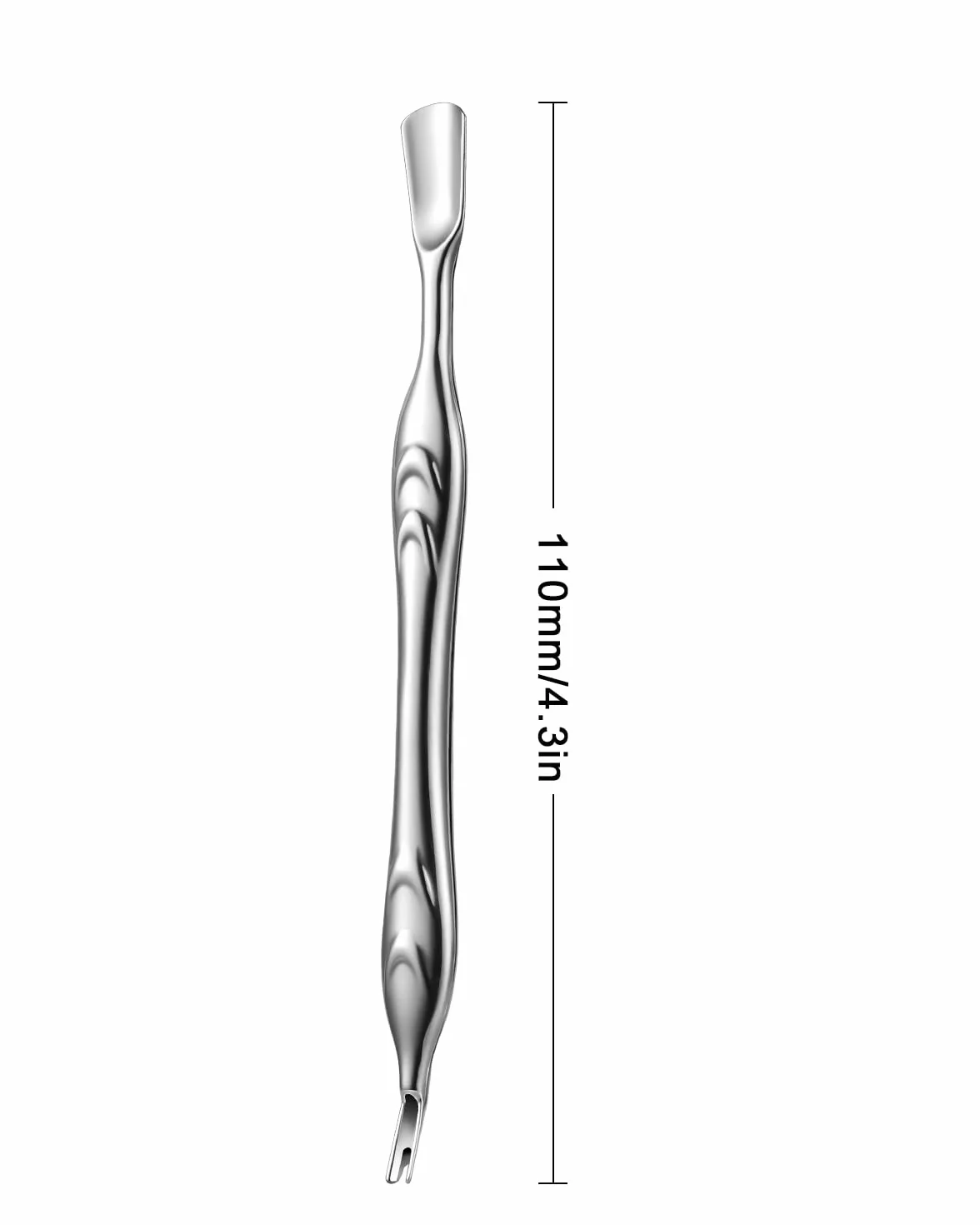FERYES 2 in 1 Taglia Cuticole in Acciaio Inox per Manicure e Pedicure - Argento