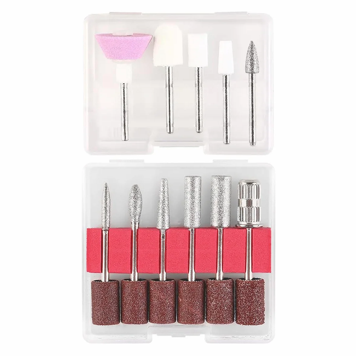 Punte per fresa per unghie, corindone, professionali per manicure e pedicure
