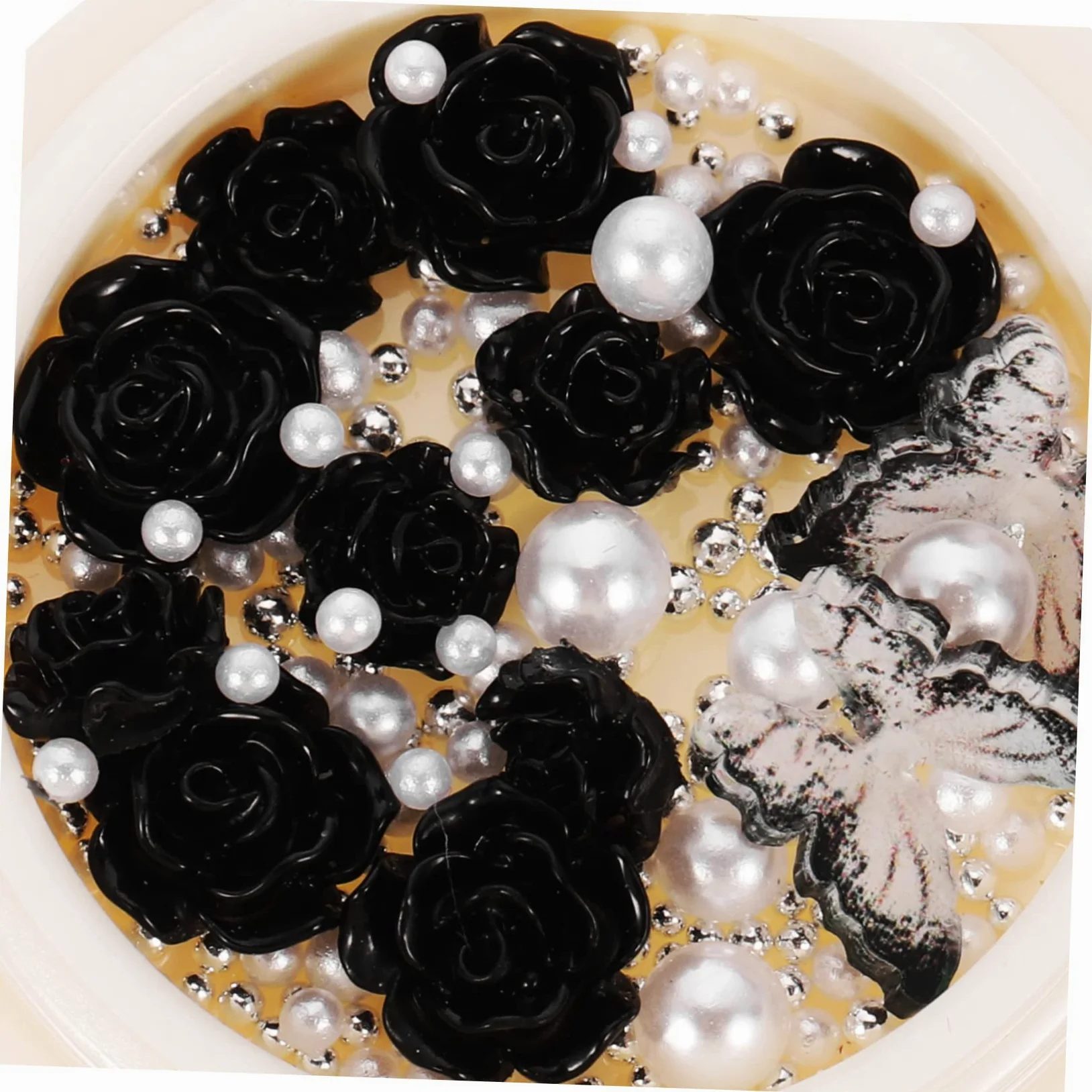 VALICLUD 4 Set Shinestone Di Nera Ciondolo Kit Di Strass Per Unghie Cristalli Adesivo Decorazioni Unghie Ciondoli Per Unghie Luccicanti Gemme E Gioielli Resina 4 Scatole*4