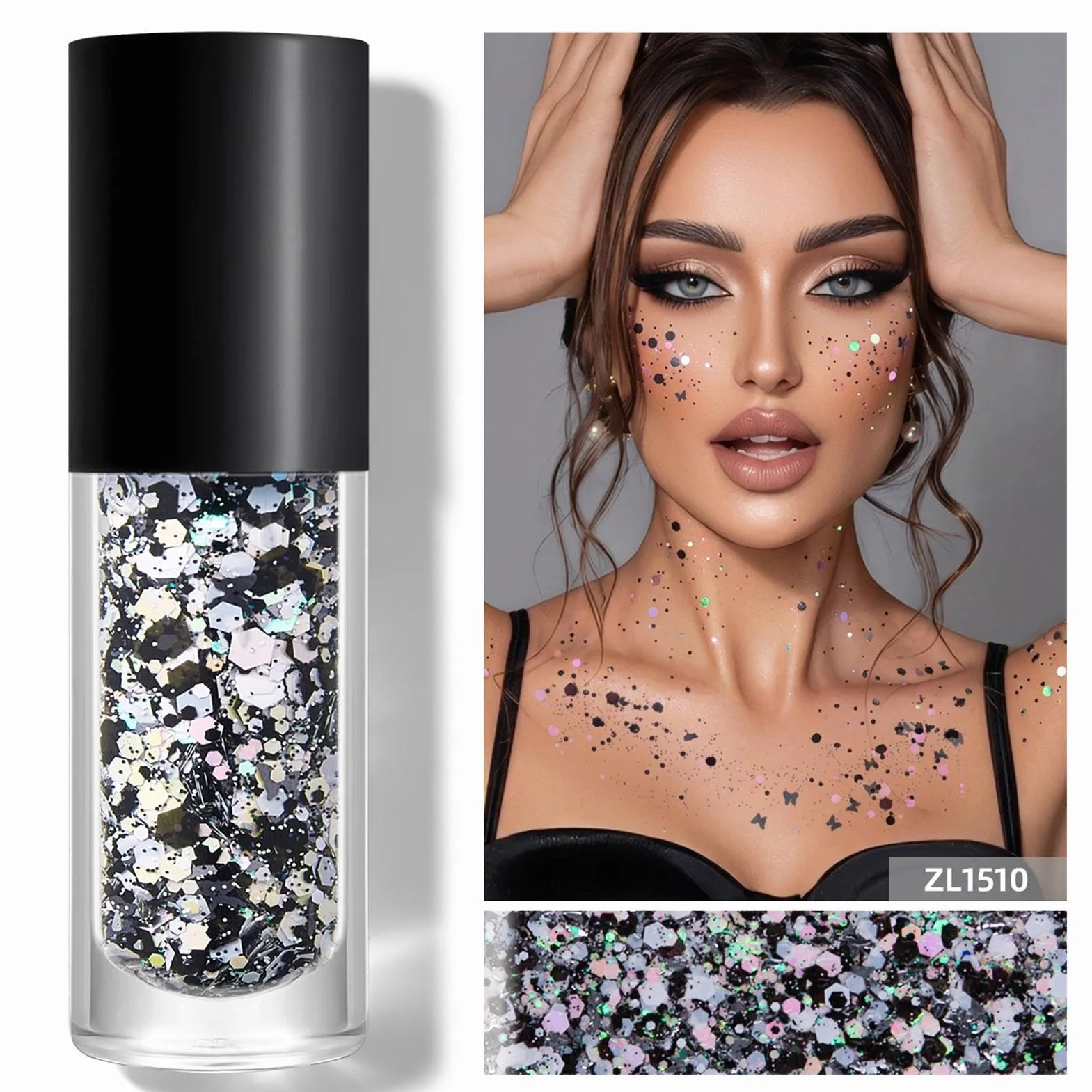 Gel Glitter Per Il Viso Brillantini Luccicanti Scintillanti E Bagliori | Gel Glitter Per Il Corpo Per Feste, Festival, Concerti, Parate, Partite Di Calcio, Compleanni, Bambini, Ragazze E