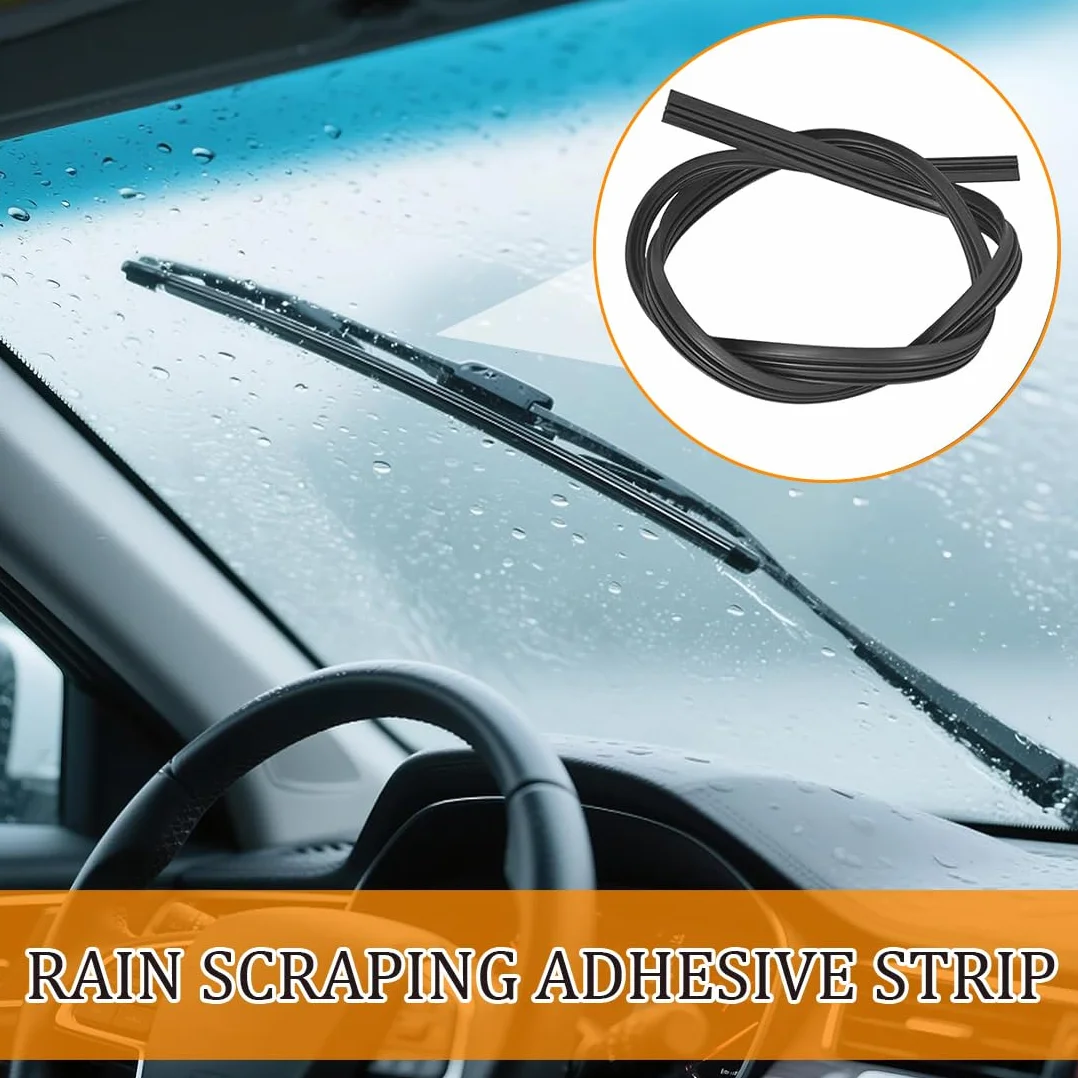 Gomma Tergicristalli Auto 4 Pezzi, Strisce Gomma Ricambio Universale, Compatibile con Tutti i Tergicristalli (Nero)