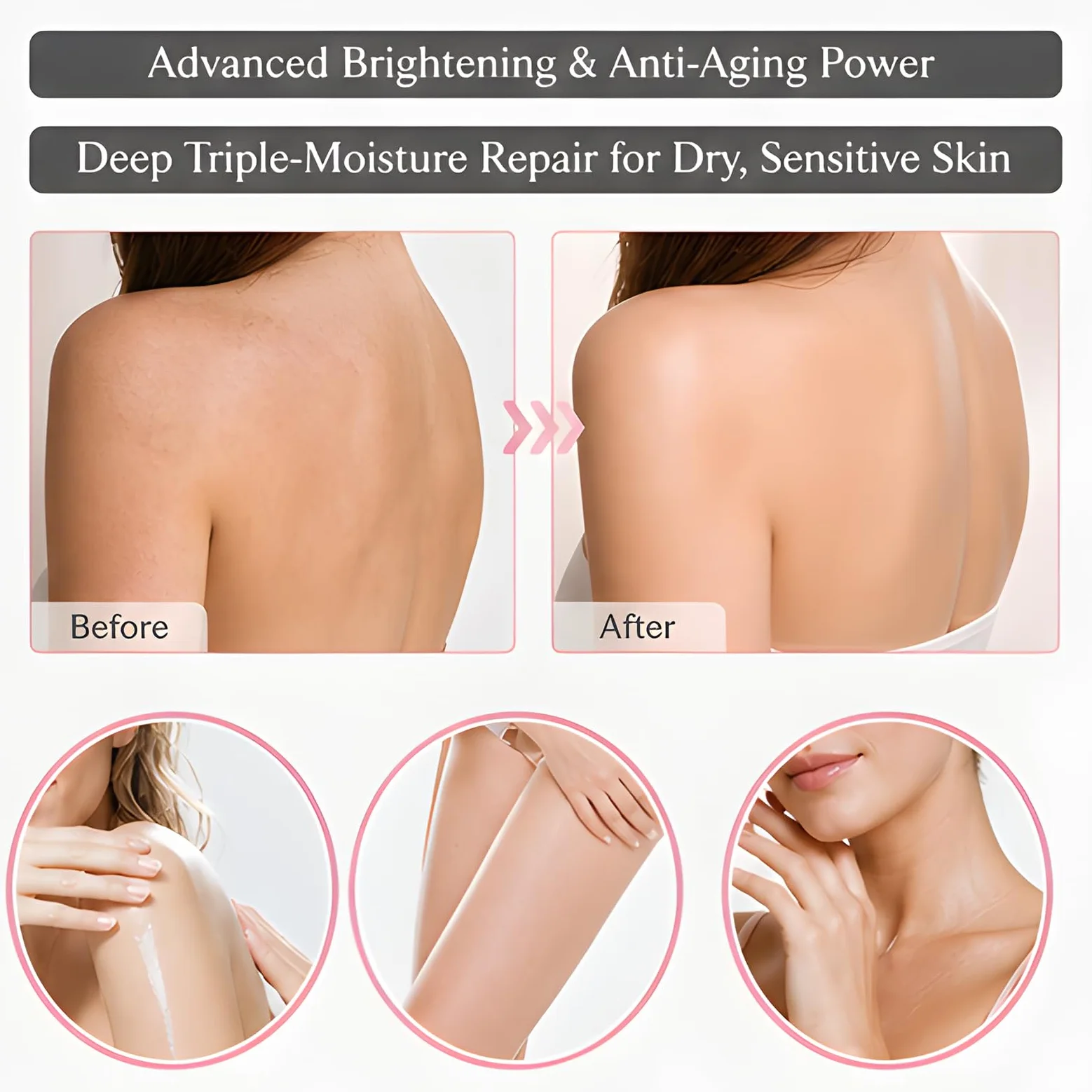 Giapponese Fiori di Ciliegio (Sakura) Illuminante Corpo Lozione - Rassodante e Anti-invecchiamento Idratante Quotidiano, Donne Pelle Secca Serraggio Profumato Idratante Crema (5 pezzi)