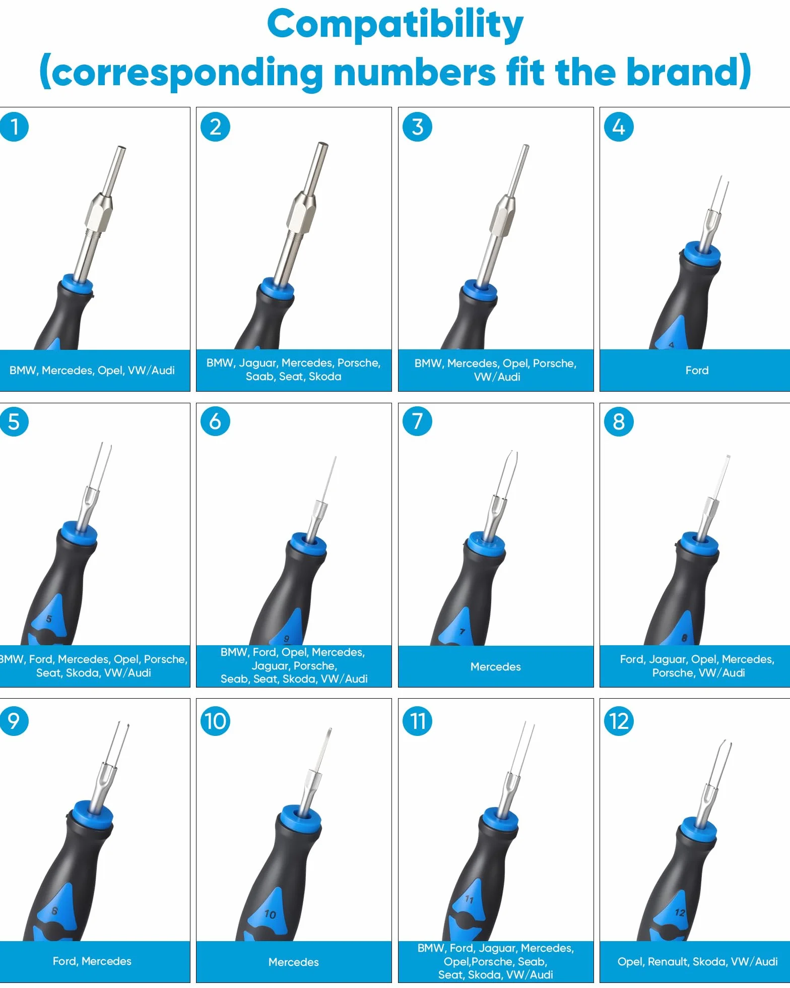 RUIZHI 23-TLG Terminal Removal Tool Kit – Rimozione Connettori Cablaggio Auto Universale con Guanti