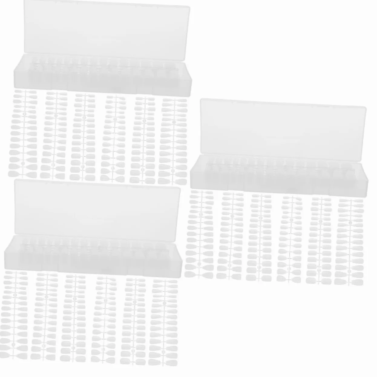 FRCOLOR 900pezzi Unghie Trasparenti Copertura Ultra Decorazioni Pratiche Per Manicure Facili Applicare e Riutilizzabili Per Nail Ricostruzione Unghie