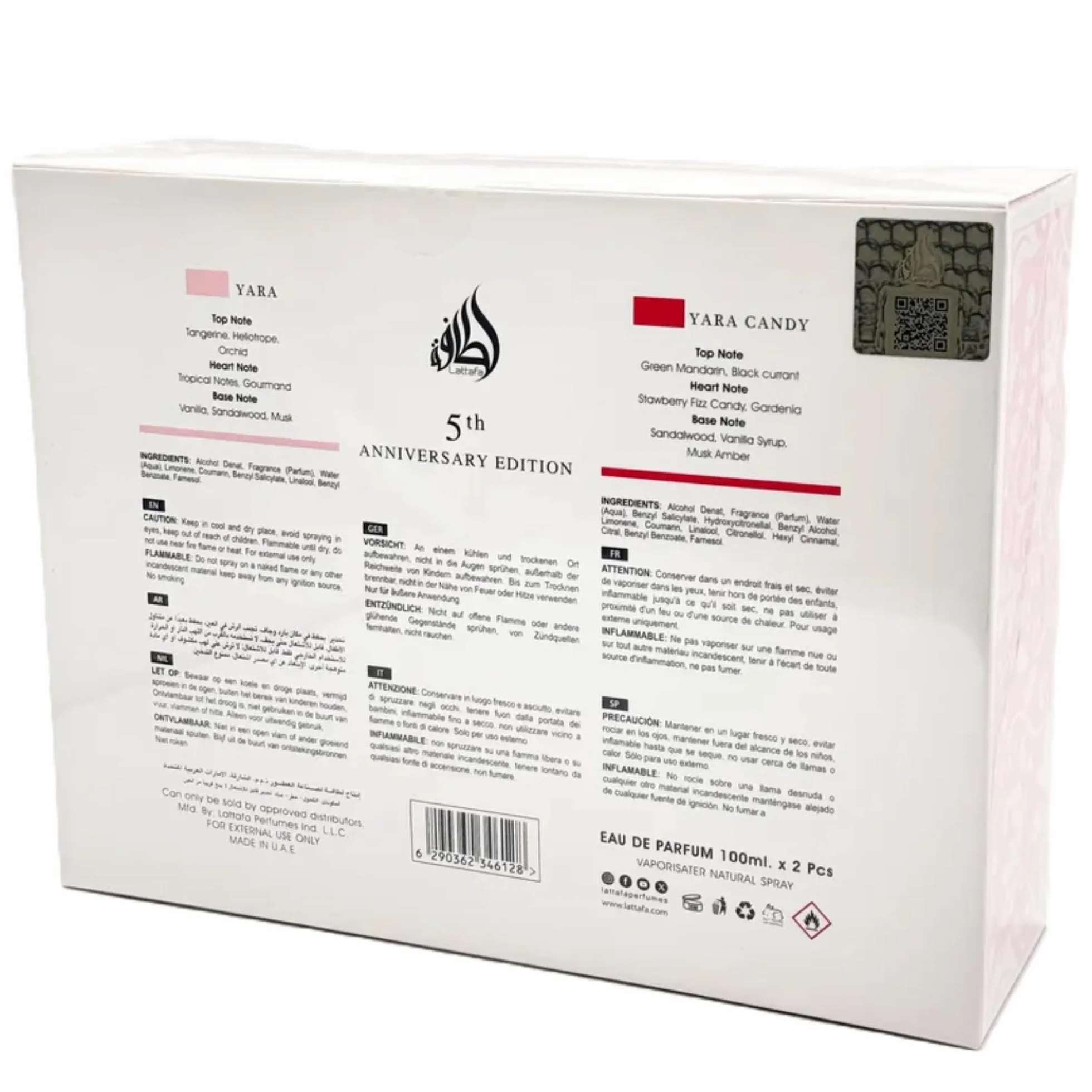 Lattafa Yara 5th Anniversary Giftset Eau de Parfum 100 ml