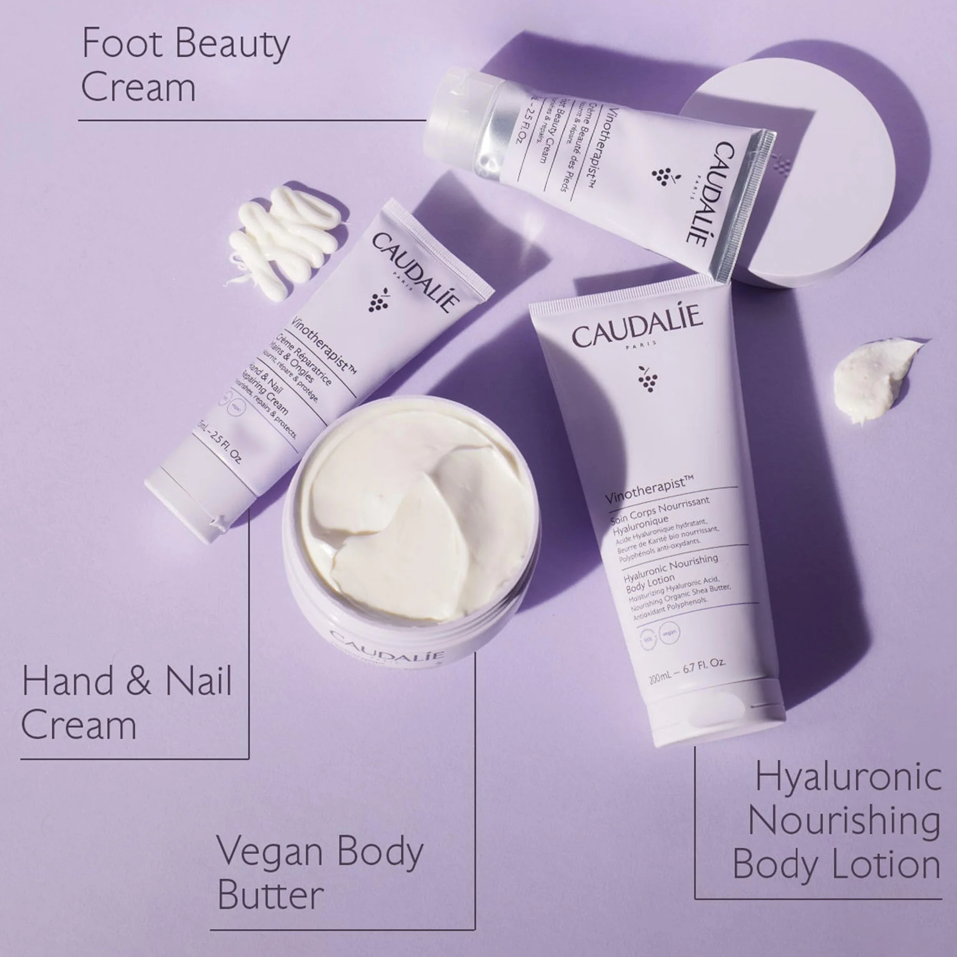 Caudalie Vinotherapist Crema Riparatrice Mani & Unghie con Burro di Karité Bio - 75 mL