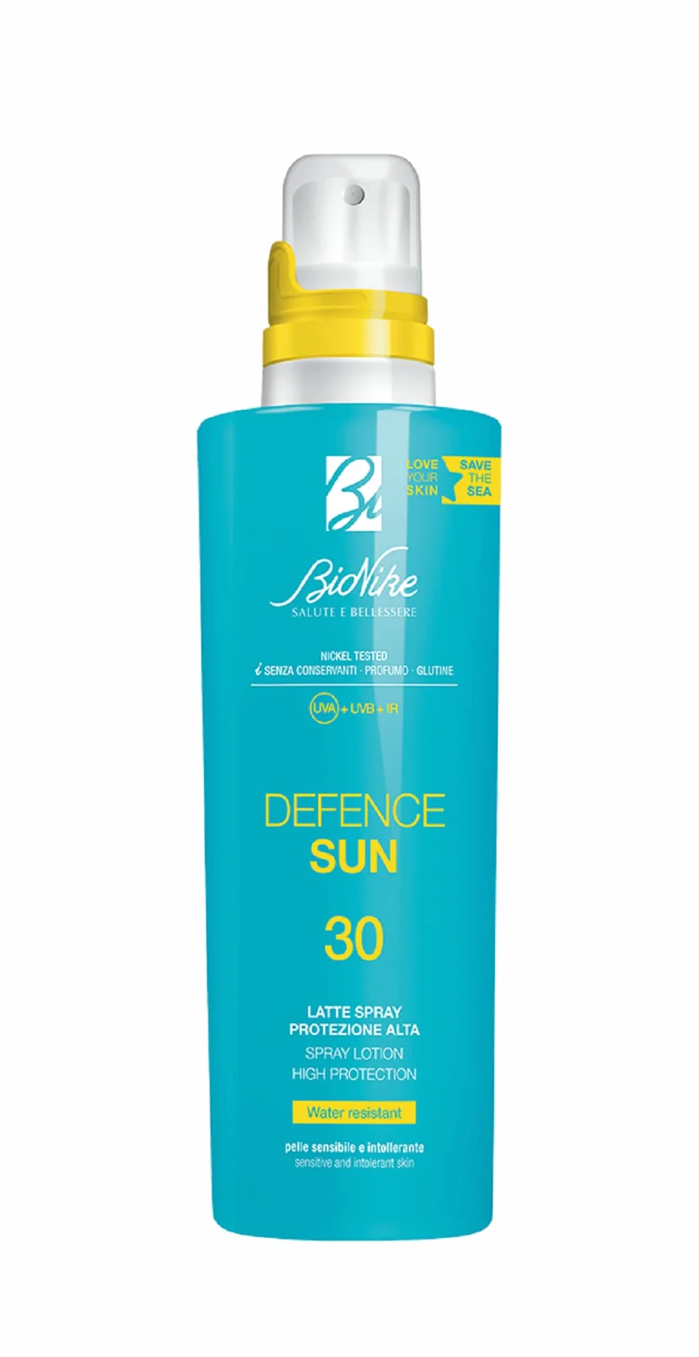 Bionike Defence Sun - Latte Spray Solare Transparent Touch, per Pelli Sensibili e Intolleranti, Azione Protettiva e Antiossidante, Waterproof e non Appiccicoso, Lenisce e Ripara la Pelle, 200 ml