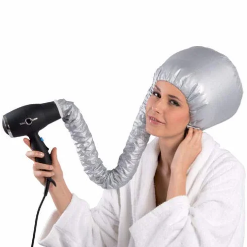 Casco per Asciugatura Cuffia Asciugacapelli con Elastico Grigio