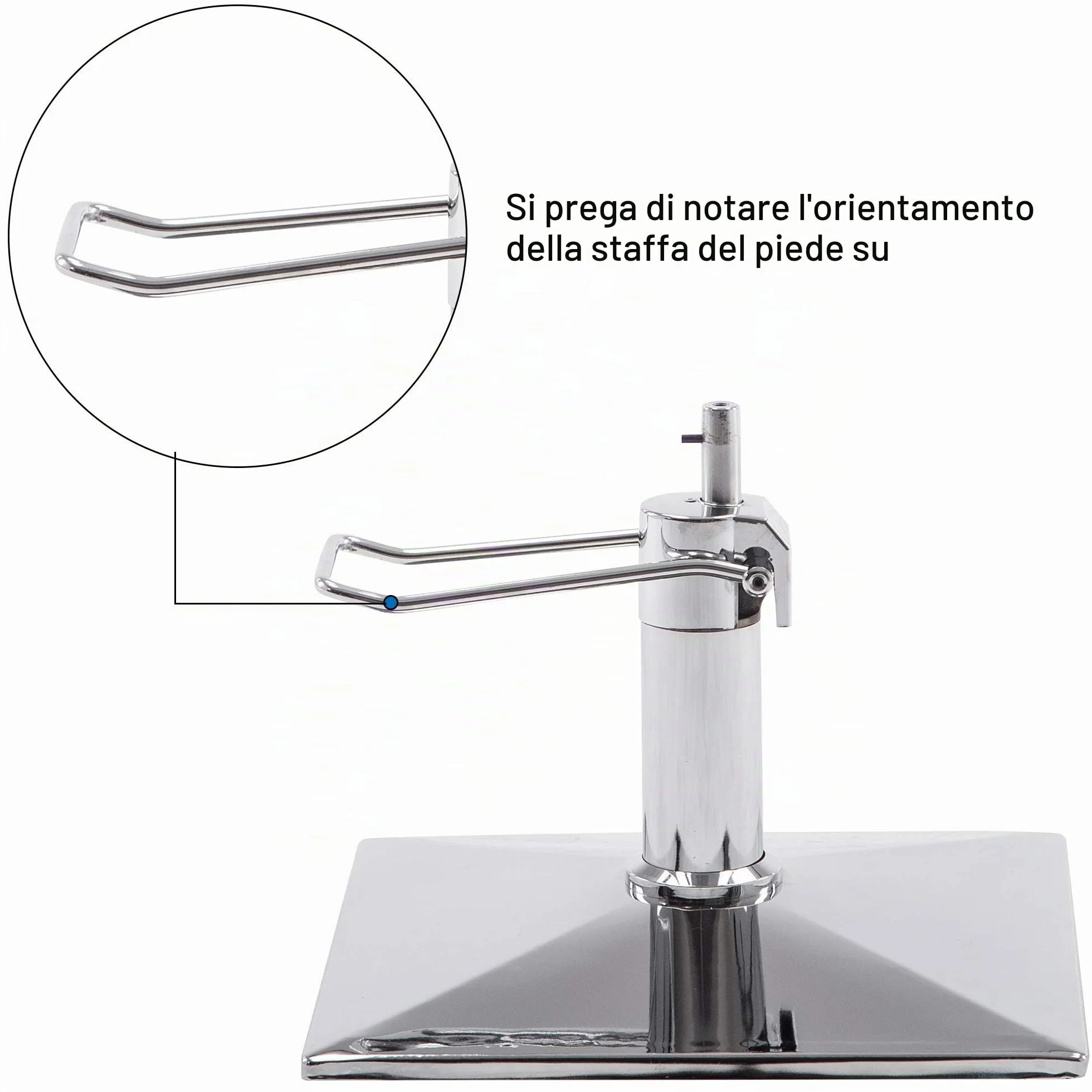 Barberpub 2057BK - Sedia parrucchiera, altezza regolabile, idraulica, similpelle nera