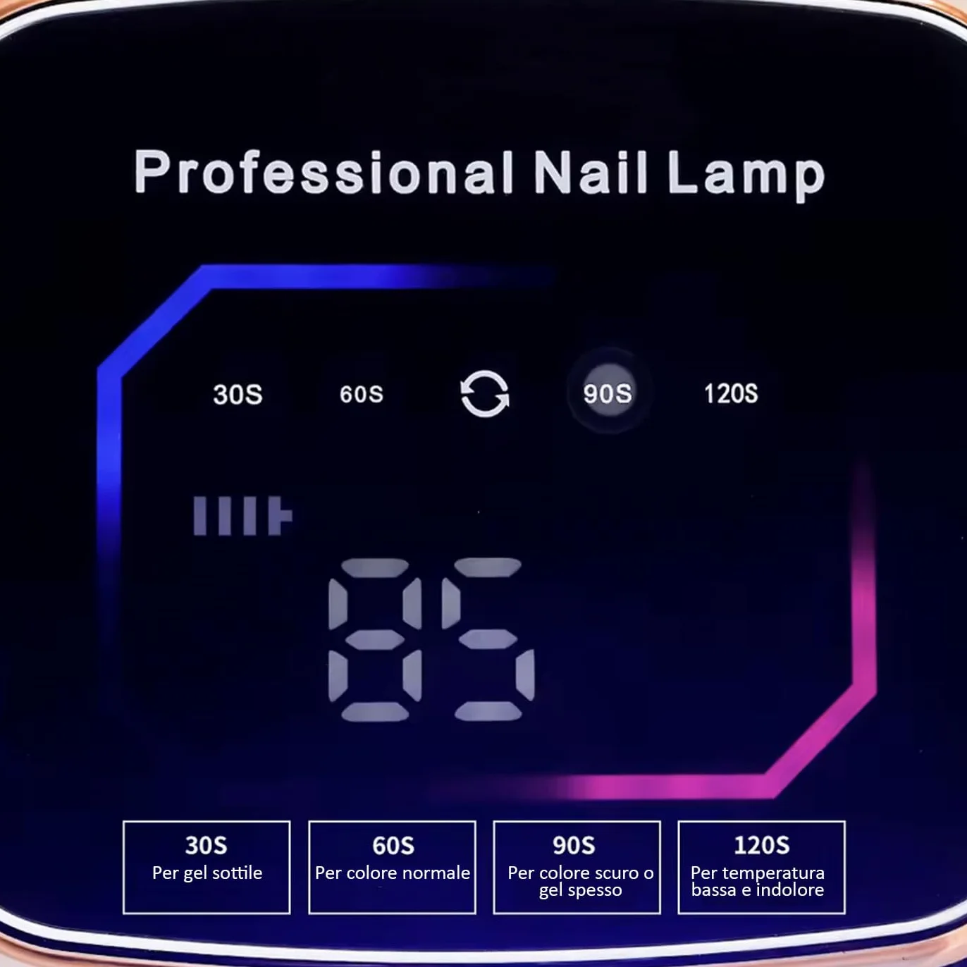 Lampada LED UV Ricaricabile per Unghie – 36 LED, Asciugatura Professionale per Smalto Gel, Manicure e Nail Art