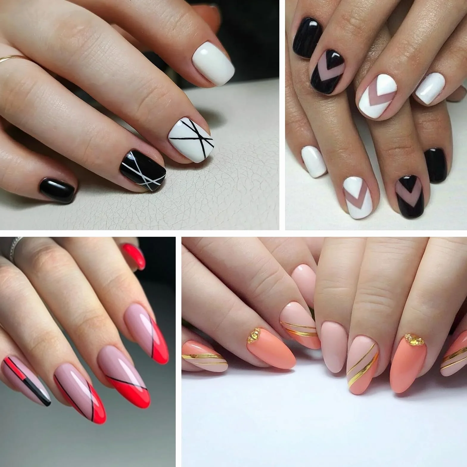 36 fogli per manicure francese, stencil per unghie autoadesive, timbri per unghie, guide francesi, per manicure, decorazione fai da te, 12 modelli