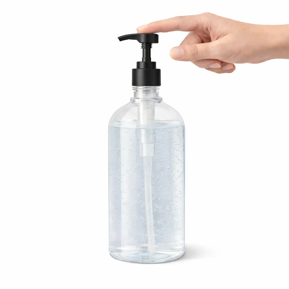 Dispenser universale a pompa, confezione da 2, si adatta alla maggior parte dei popolari shampoo, balsamo, dimensioni 1 litro, 1000 ml, 750 ml, 500 ml (nero)