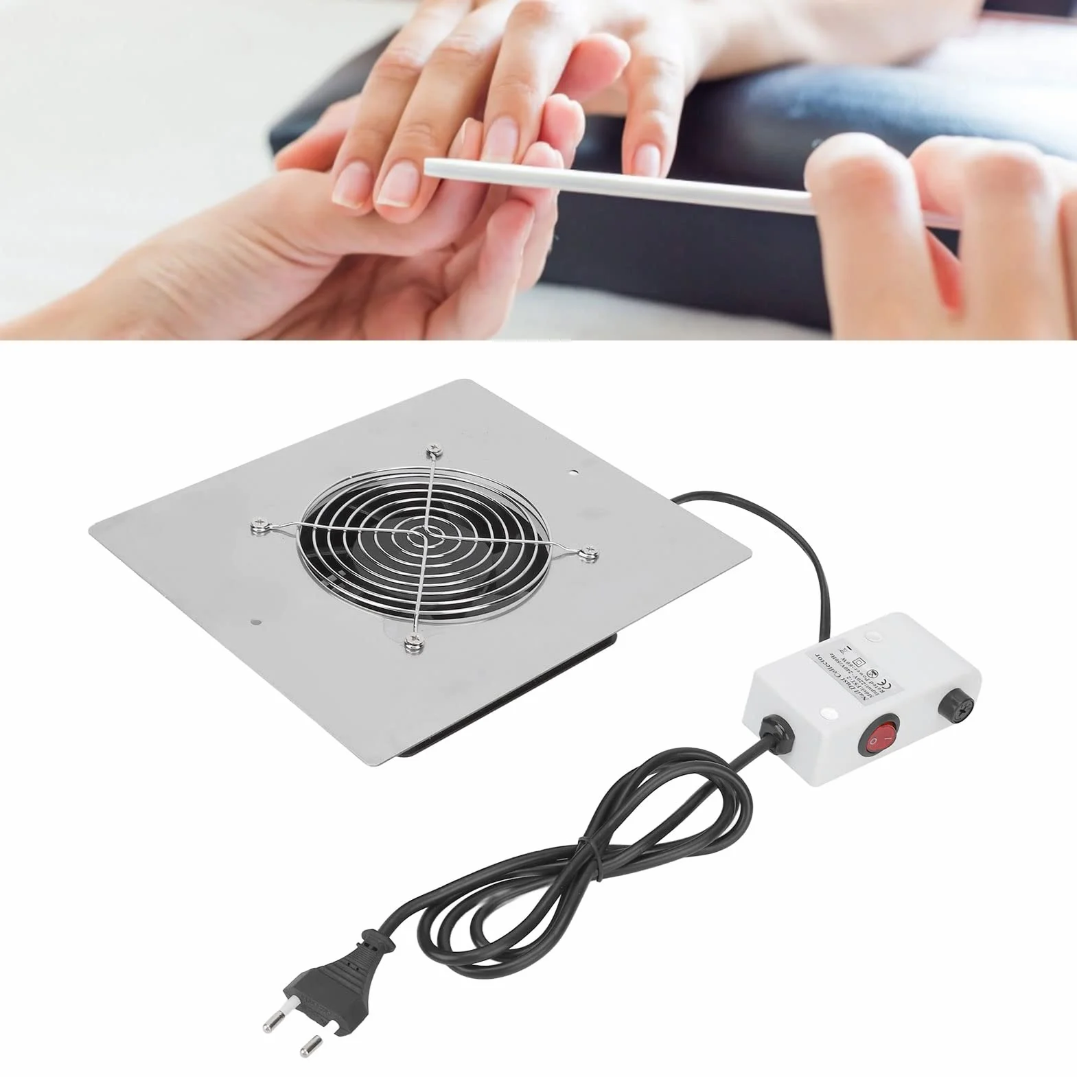 Potente Collettore di Polvere per Aspirapolvere per Unghie,60W Aspirapolvere Da Incasso Da Appoggio Ad Alta Potenza per Manicure Professionale,per Uso Domestico in Salone