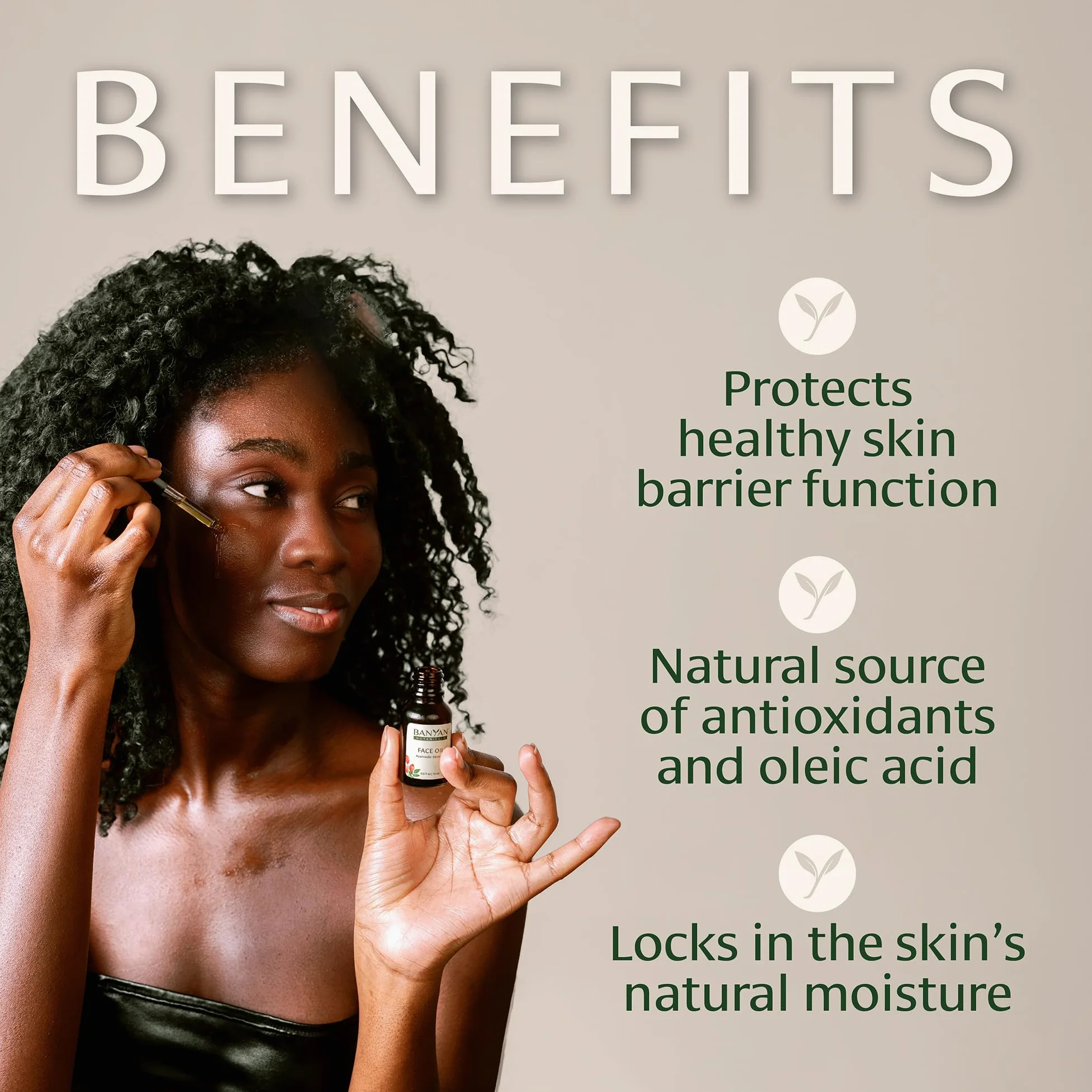 Banyan Botanicals Olio viso – Lussuoso olio viso ayurvedico – Cura della pelle pulita con olio di rosa canina e olio di jojoba per una pelle brillante – 14 g – senza OGM, senza cruelty