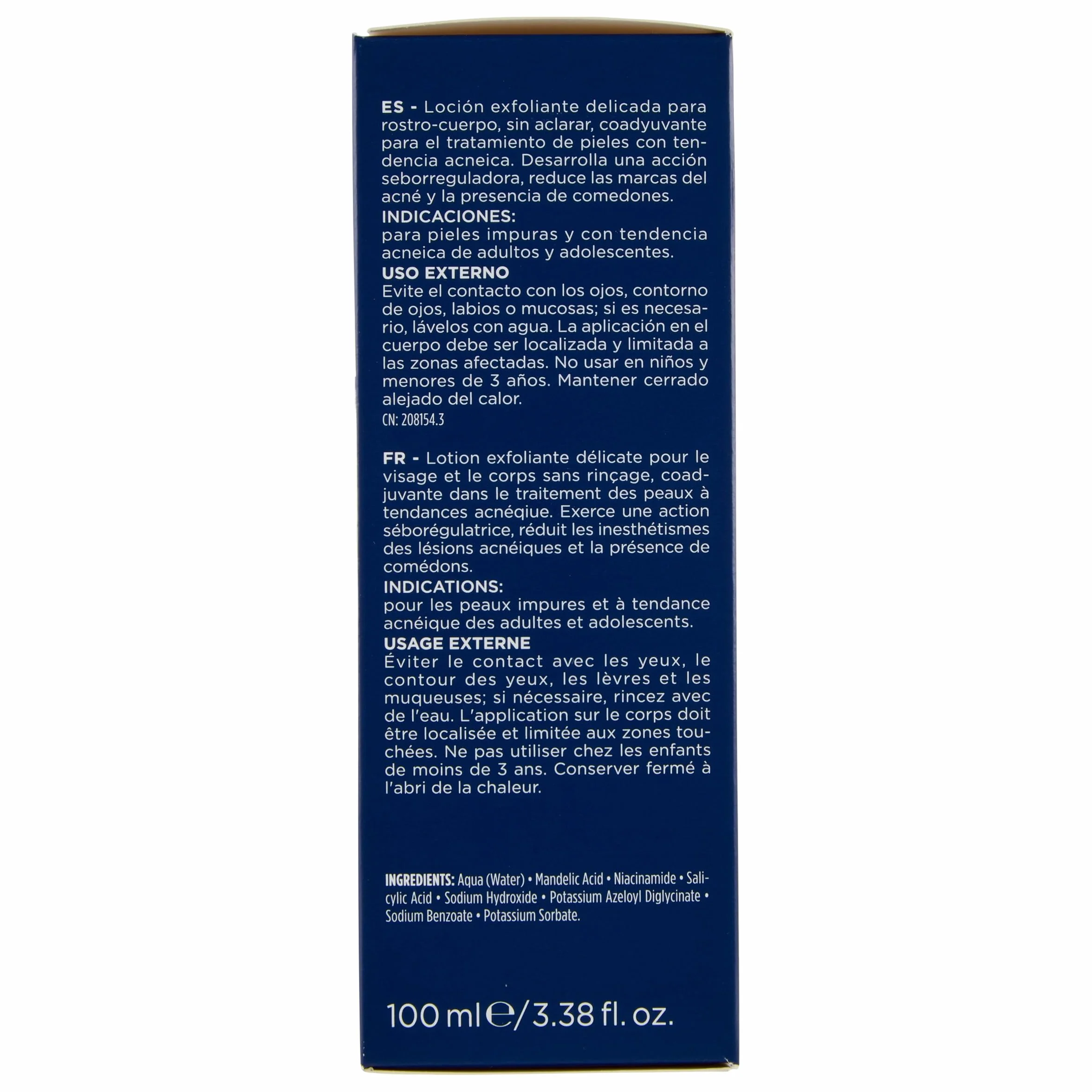 Rilastil Acnestil Micropeeling, Peeling Intensivo Viso con Acido Salicilico, Lozione Esfoliante Antimperfezioni e Purificante, per Pelli Impure con Tendenza Acneica, Confezione da 100 ml