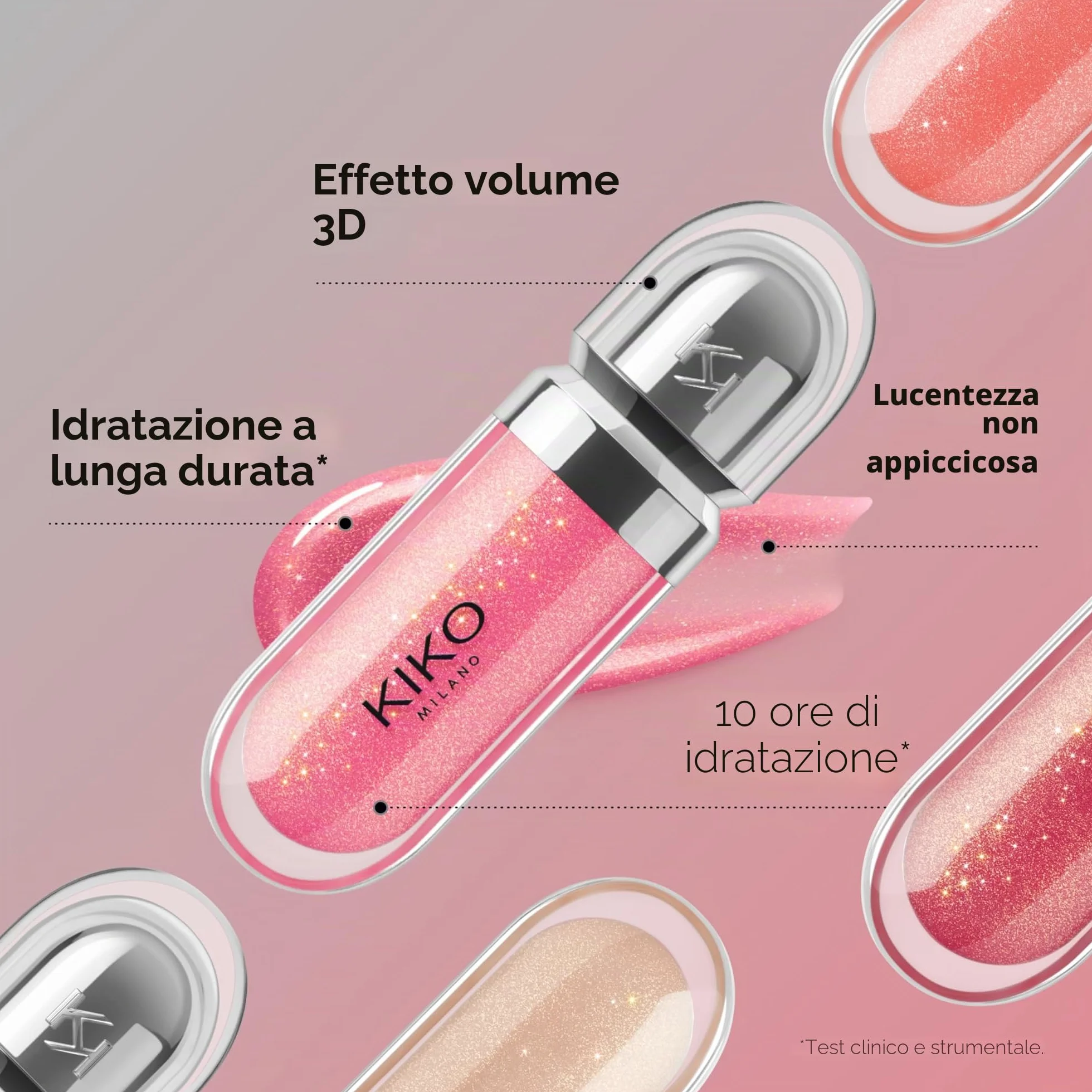 KIKO Milano 3D Hydra Lipgloss 17 | Lucidalabbra Effetto 3D Idratante e Volumizzante, Gloss Labbra Luminoso con Finish Brillante e Comfort Estremo