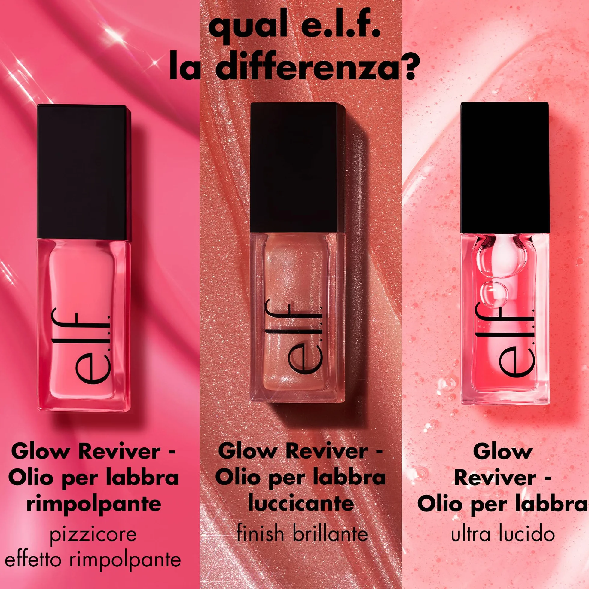 e.l.f. Glow Reviver Plumping Lip Oil, rimpolpante labbra colorato per un finish pieno e ultra lucido, infuso con olio di jojoba, prodotto vegano e non testato sugli animali, Major Mauve