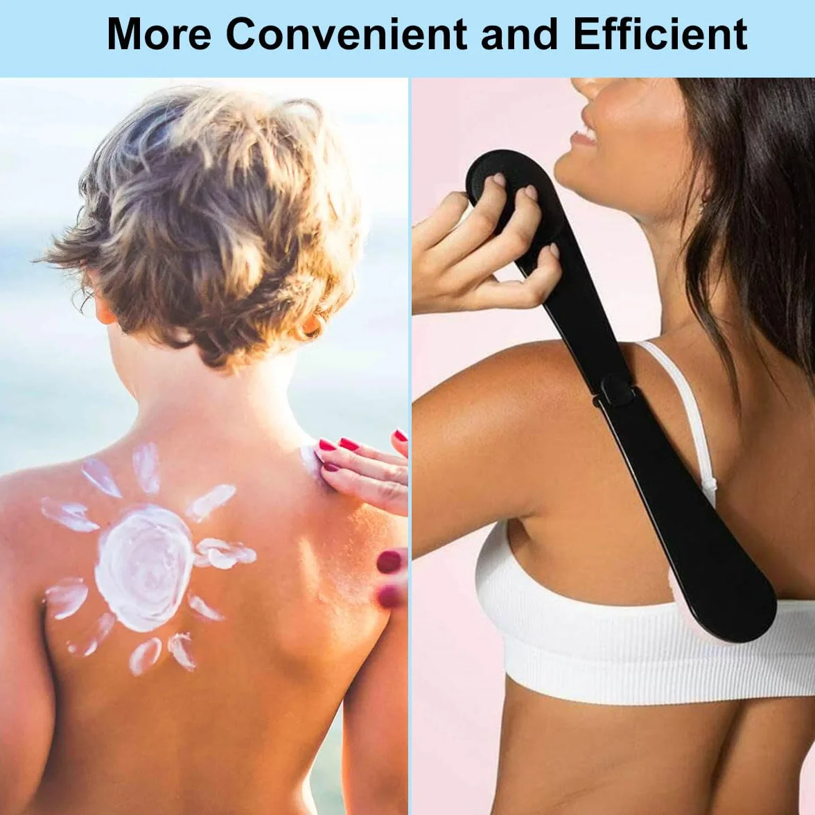 Back Applicator,Applicatore Autoabbronzante,Spazzola per la Schiena per Crema Abbronzante con Doppia Testa,Applicatore Abbronzatura,Applicatore Crema Schiena da Abbronzante Corpo,per Uomini e Donne