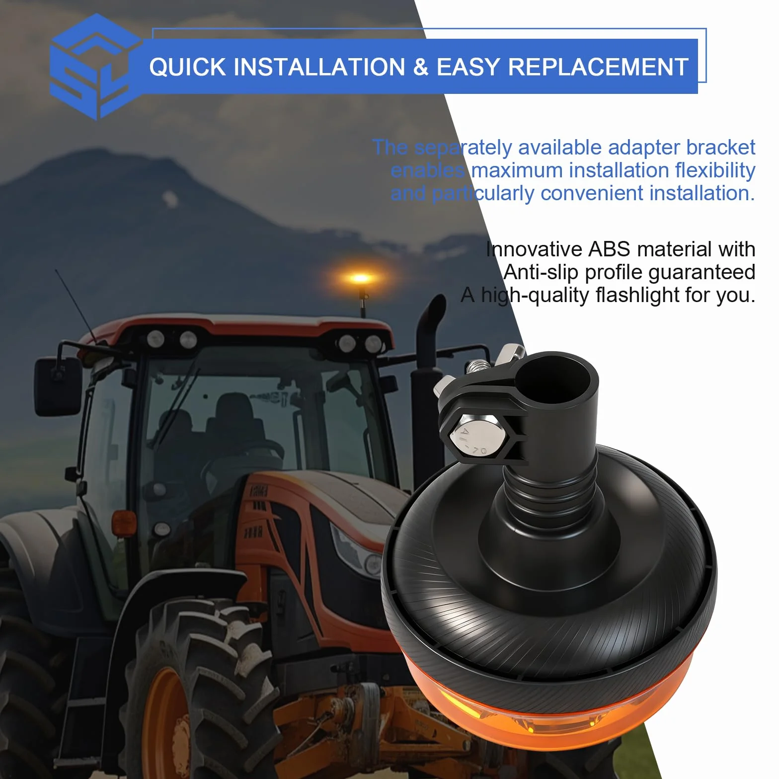 Fari Rotanti LED 12V/24V IP67 6 Modalità Lampeggiante 4 Modalità Rotanti 2 Modalità Crociera per Auto UTV Trattore Carrello da Golf