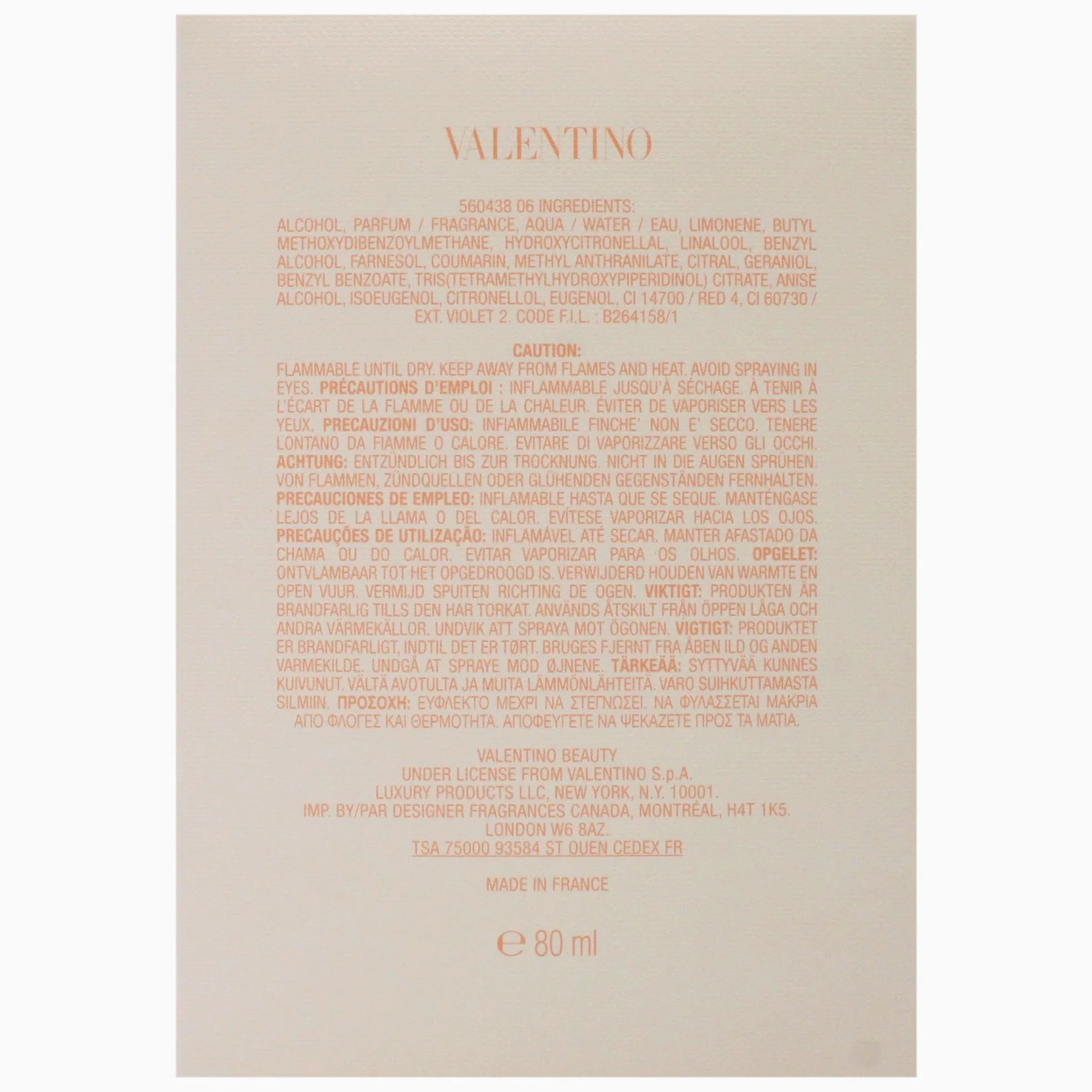 Valentino Valentina Agua de Perfume - 80 ml