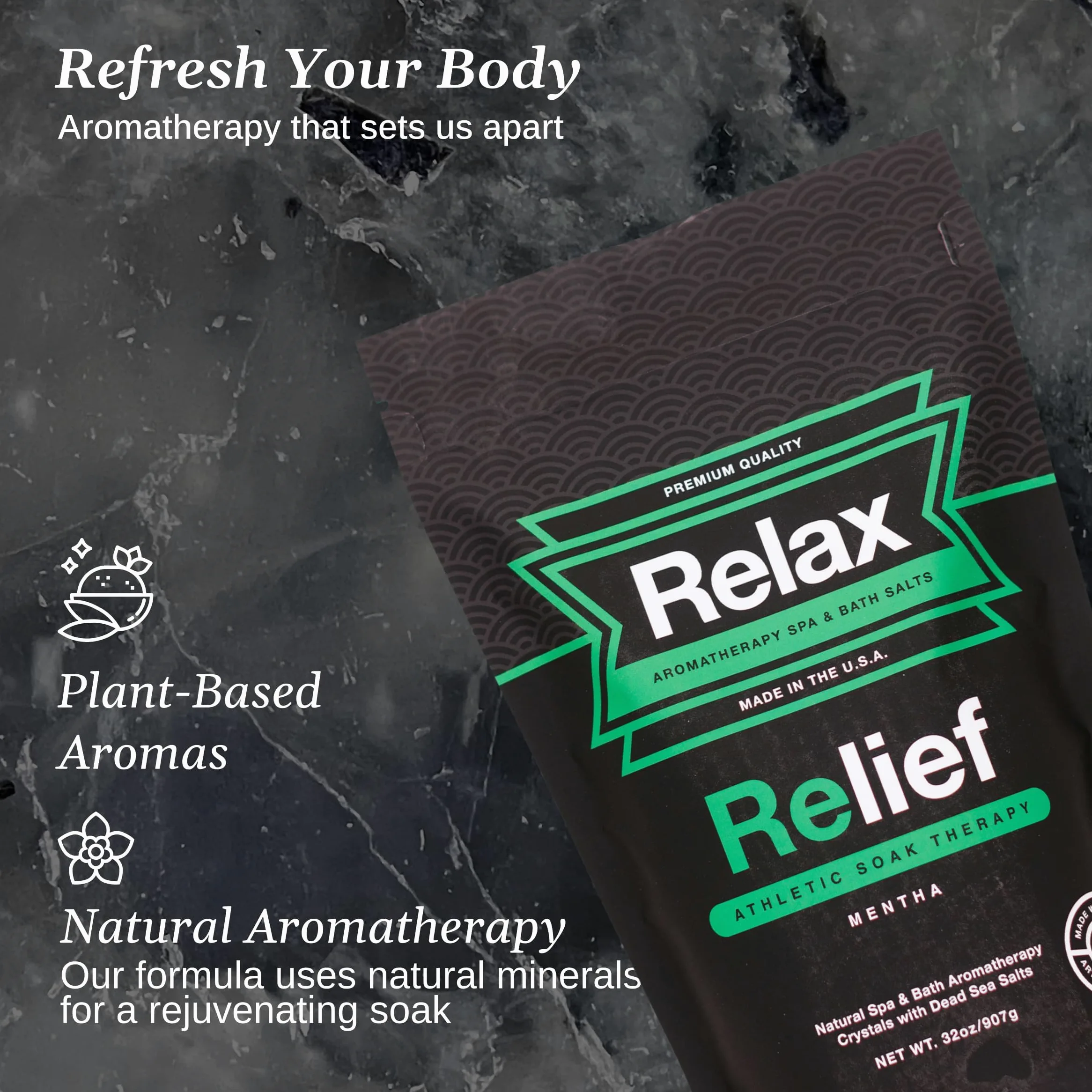 Relax Spa & Bath, Epsom & Sali del Mar Morto, sali da bagno per aromaterapia per vasca idromassaggio, bagno o spa, infusi con magnesio, sollievo per terapia atletica