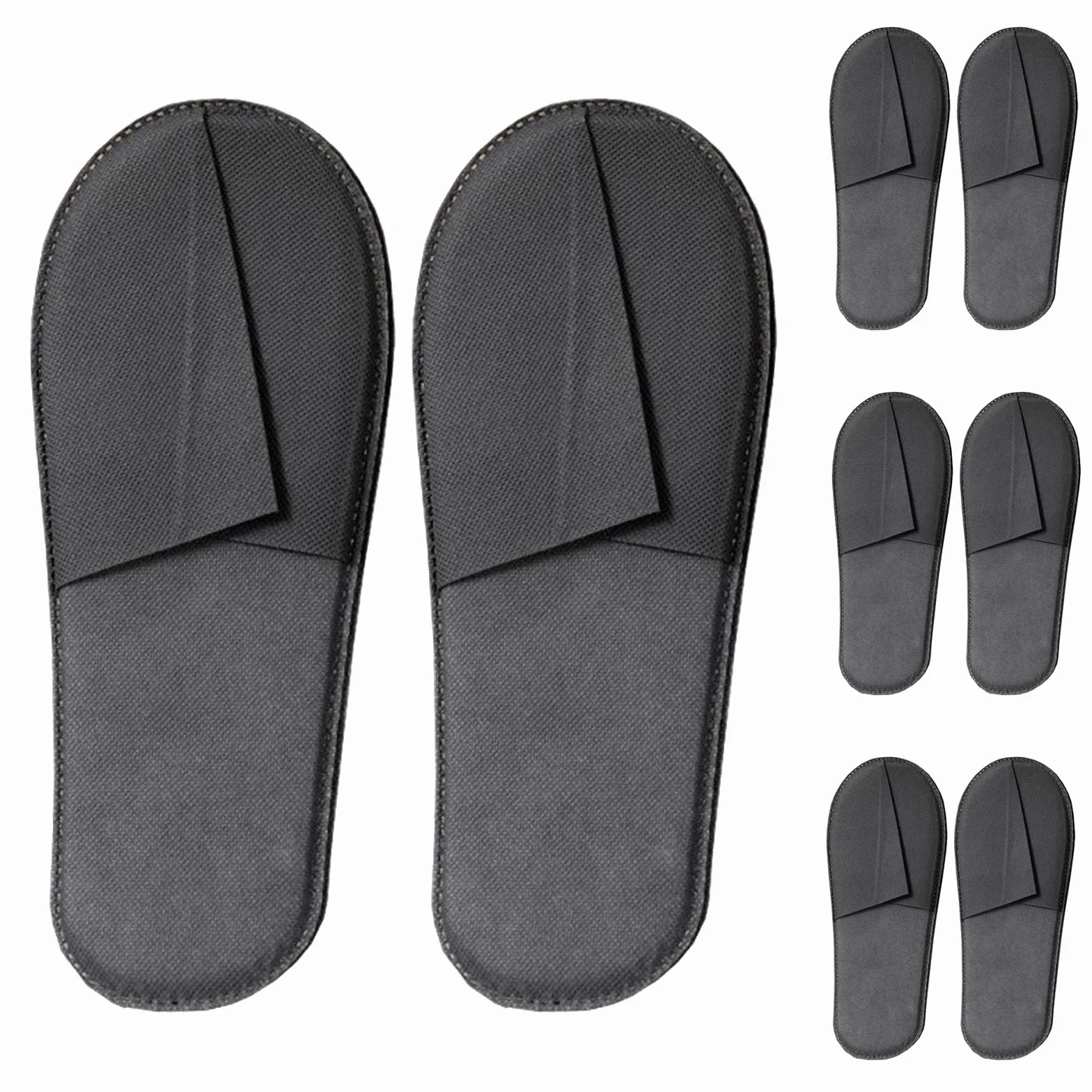 Pantofole Usa e Getta Antiscivolo, 4 Paia Ciabattine in Pile Corallo, Pantofole Hotel, Ciabatte Ospiti, Comfort Chiuse, Portatili e Antiscivolo - Per Hotel, Spa, Casa e Viaggi