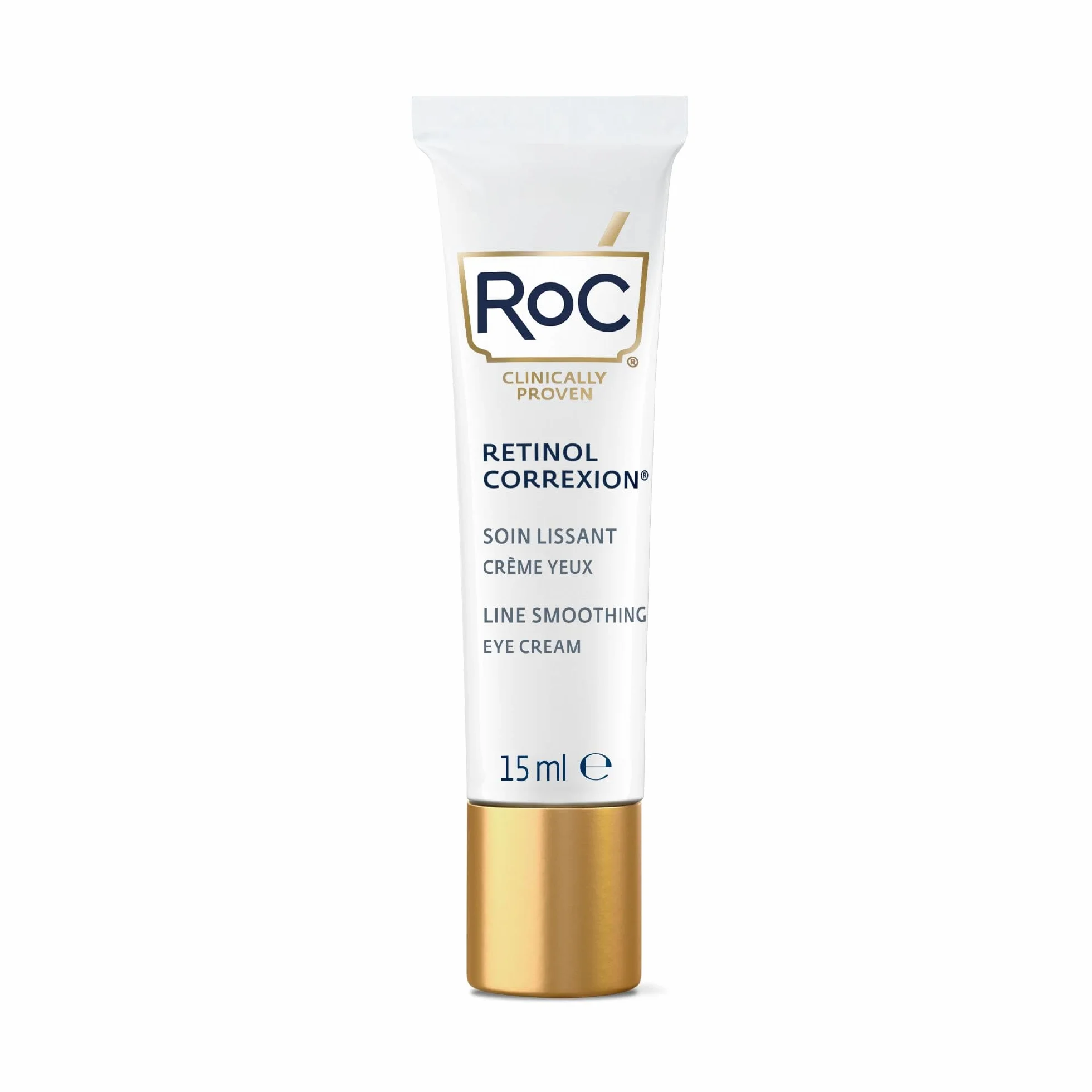 RoC - Retinol Correxion Line Smoothing Crema Contorno Occhi - Riduce Visibilmente Gonfiori e Occhiaie - Antirughe e Antietà - 15 ml