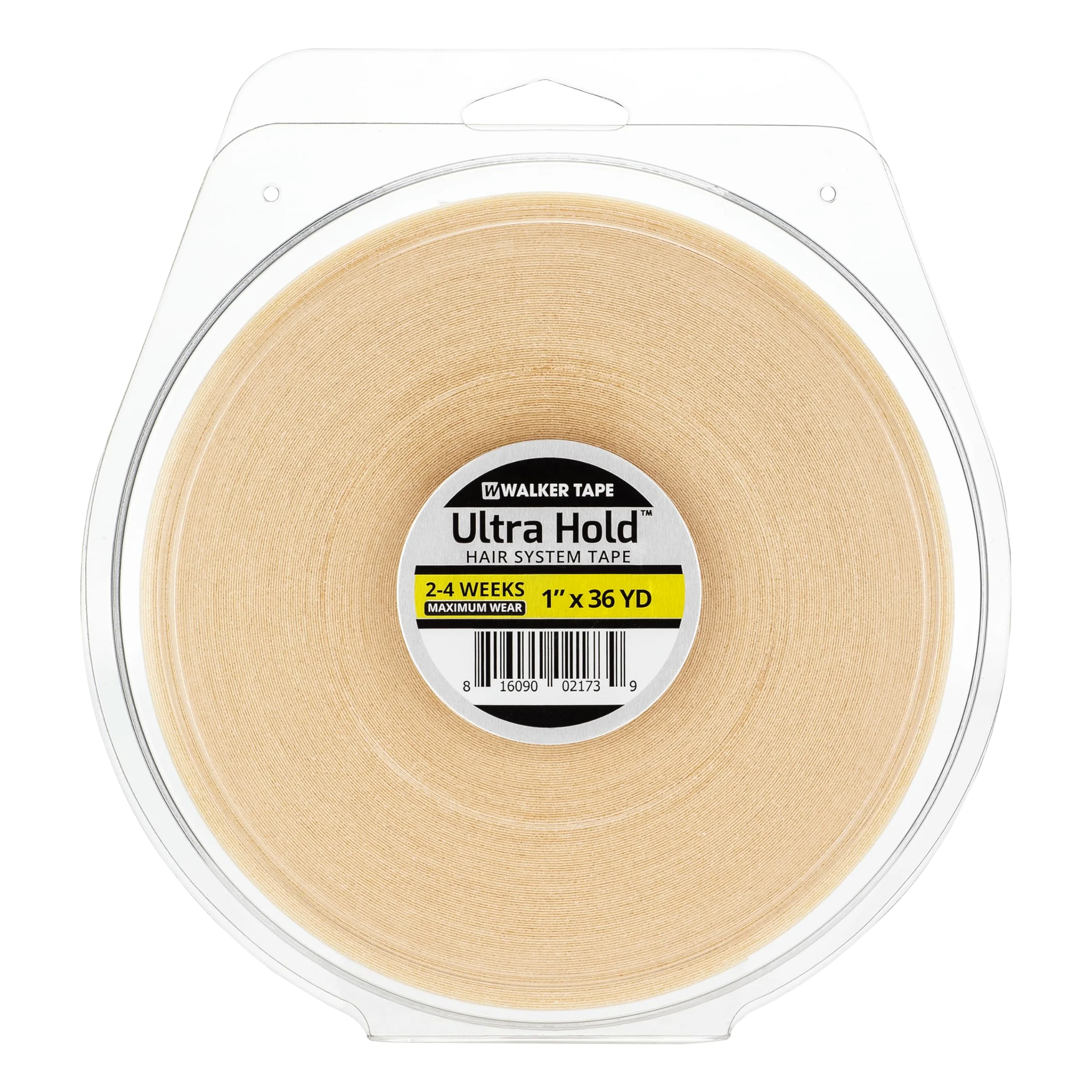 Walker Ultra Hold - Nastro biadesivo per capelli per parrucche e Toupee, 3,5 cm x 36 m, trasparente