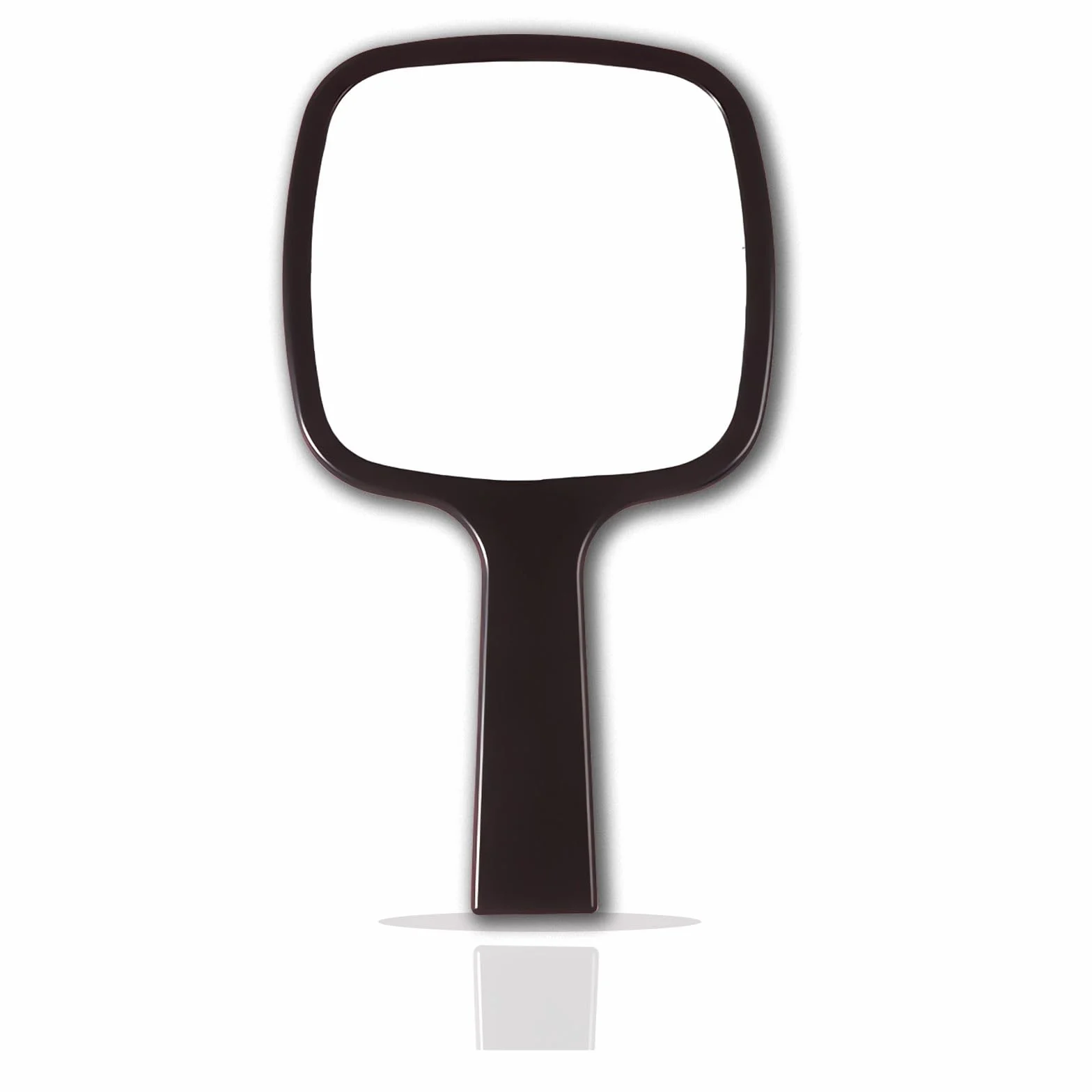Specchio professionale a mano con manico ergonomico, forma rotonda, specchio portatile per trucco, specchio piccolo per taglio capelli dietro, uso dentale e barbiere, specchio per viaggio