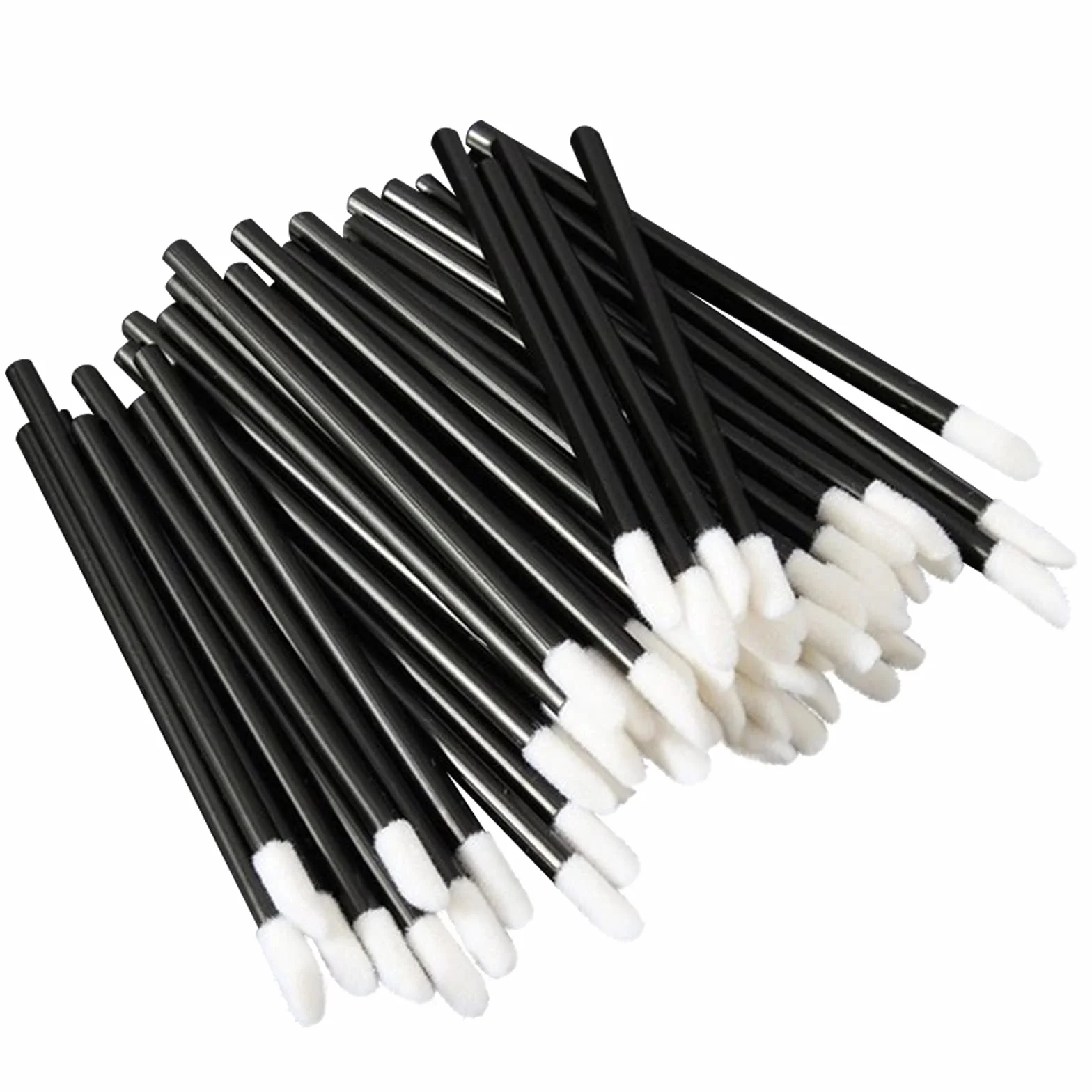 VEGCOO 300 pennelli per rossetto, usa e getta, pennello per labbra perfetto (nero)