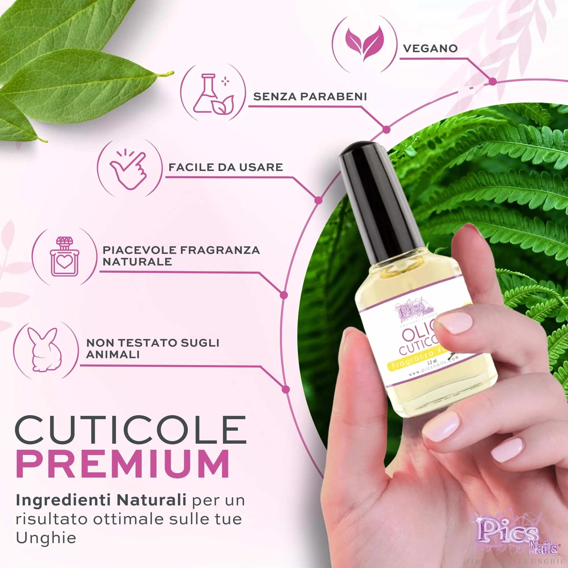 Olio Cuticole Unghie Professionale 12ml Fragranza Vaniglia Idratante Rigenerante