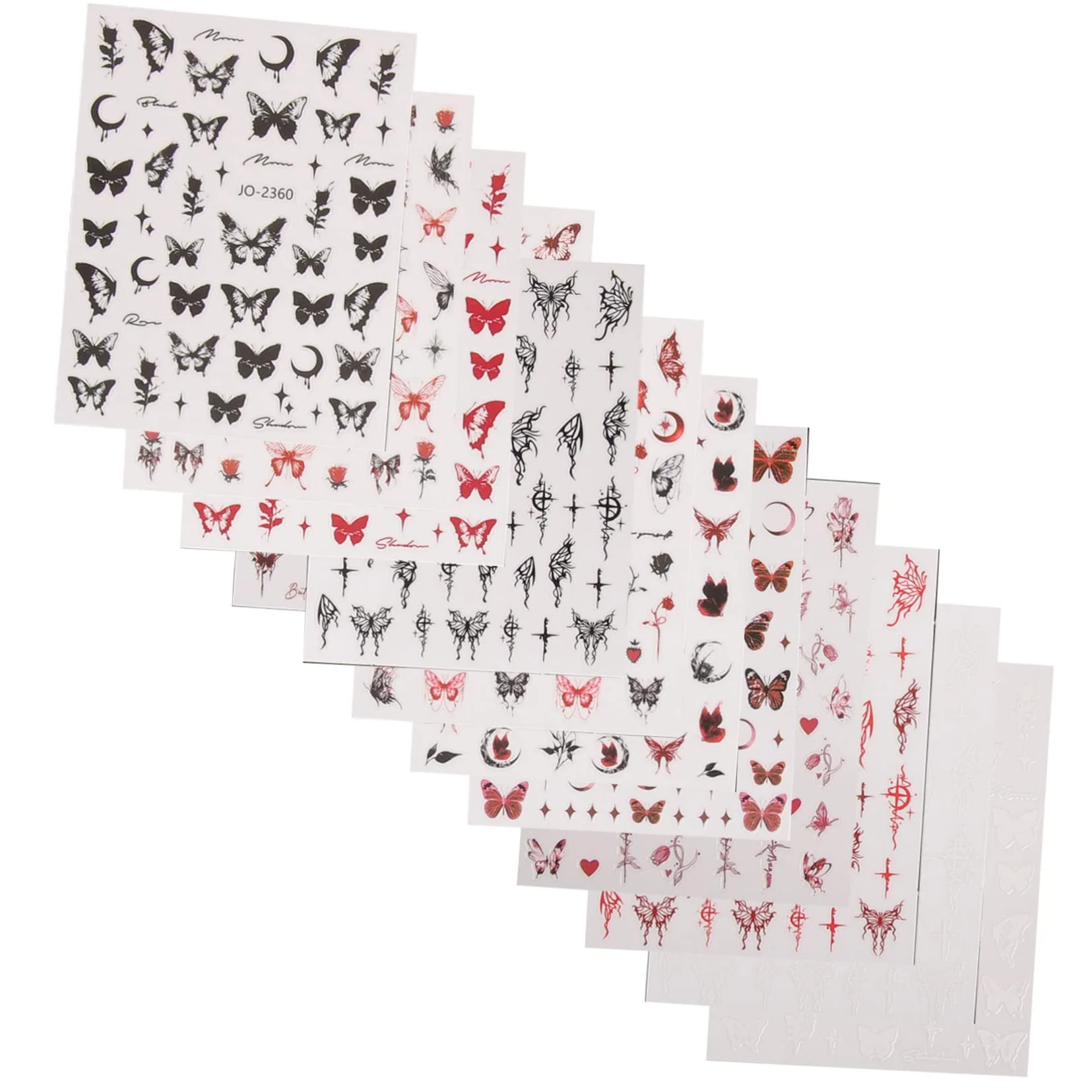 5 Set Adesivi Per Unghie Tema Stickers Per Nail Art Decorazioni Unghie Autoadesive Design Per Feste 12 Fogli*5