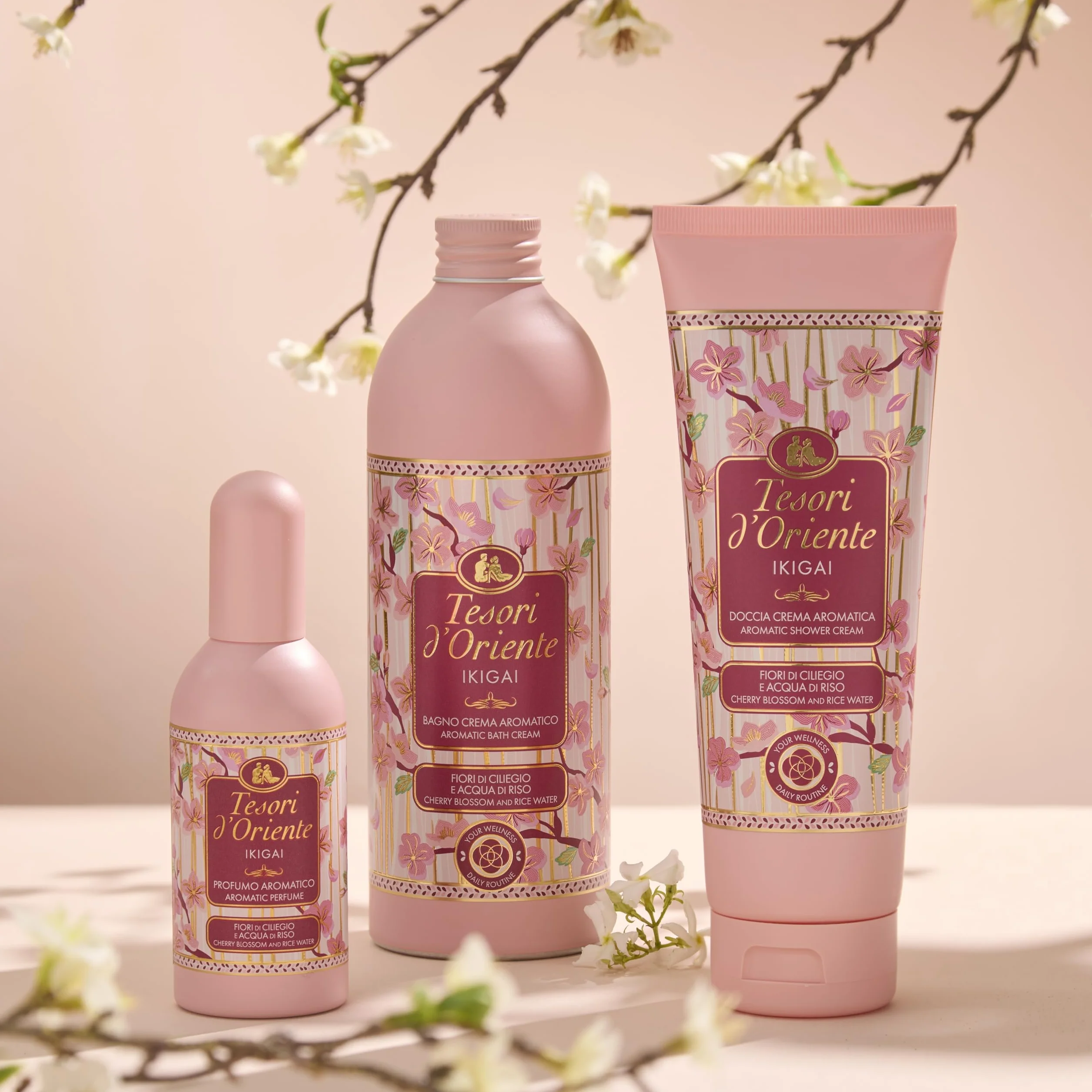 Tesori d'Oriente Ikigai Doccia Crema Bagnoschiuma Note Floreali Acqua di Riso 250ml