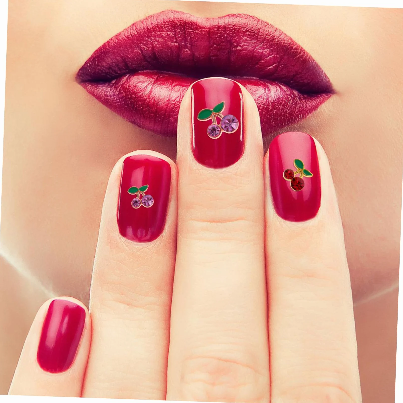 Healvian 160pezzi Decorazioni Per Unghie Forma Di Strass Rossi Per Nail Art Creativa e Elegantper Manicure e Feste