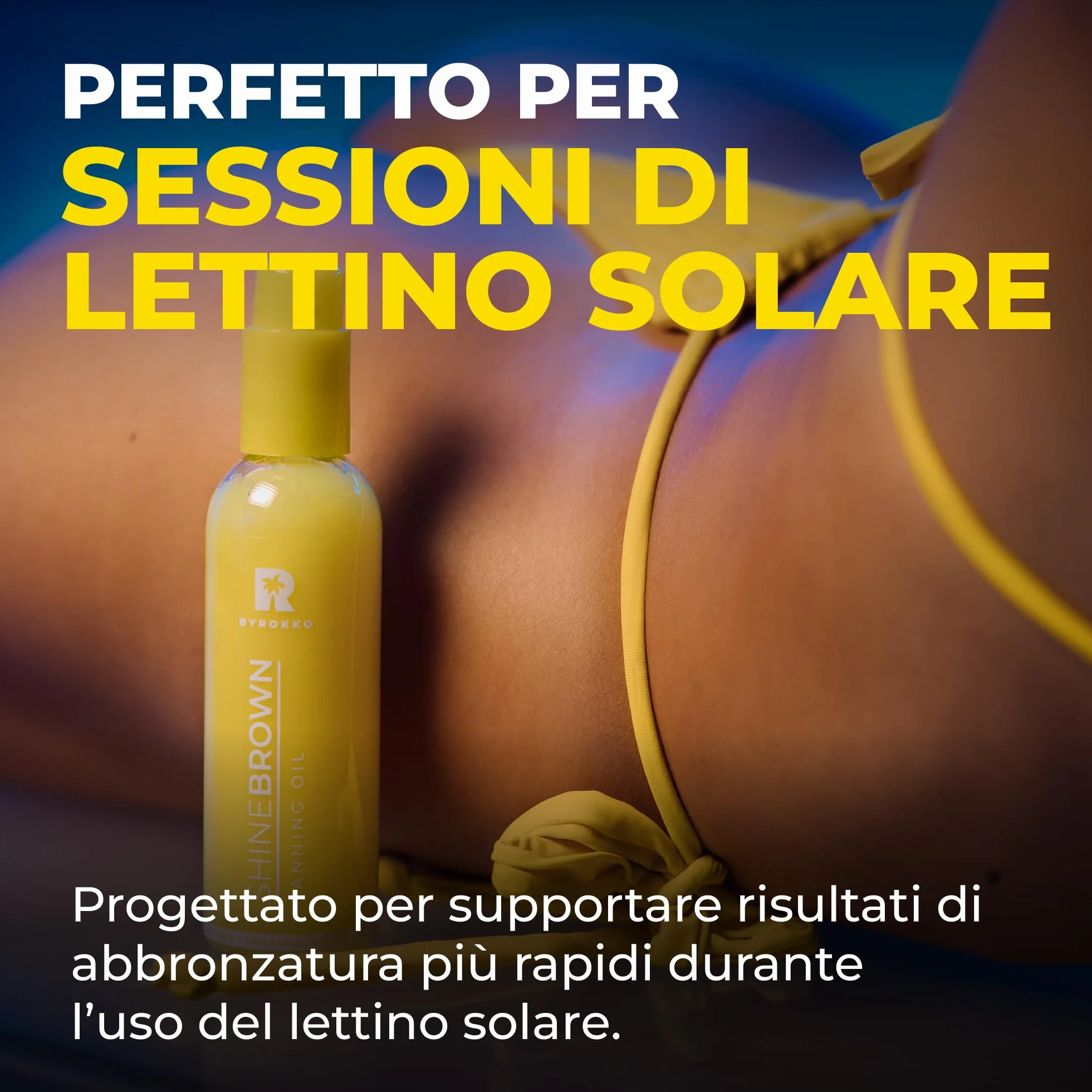 BYROKKO Shine Brown Tropical Olio Abbronzante Solare (145 ml), Acceleratore di Abbronzatura efficace al Sole e nei Lettini Solari, Olio Super Attivo per un’Abbronzatura della Massima Intensità