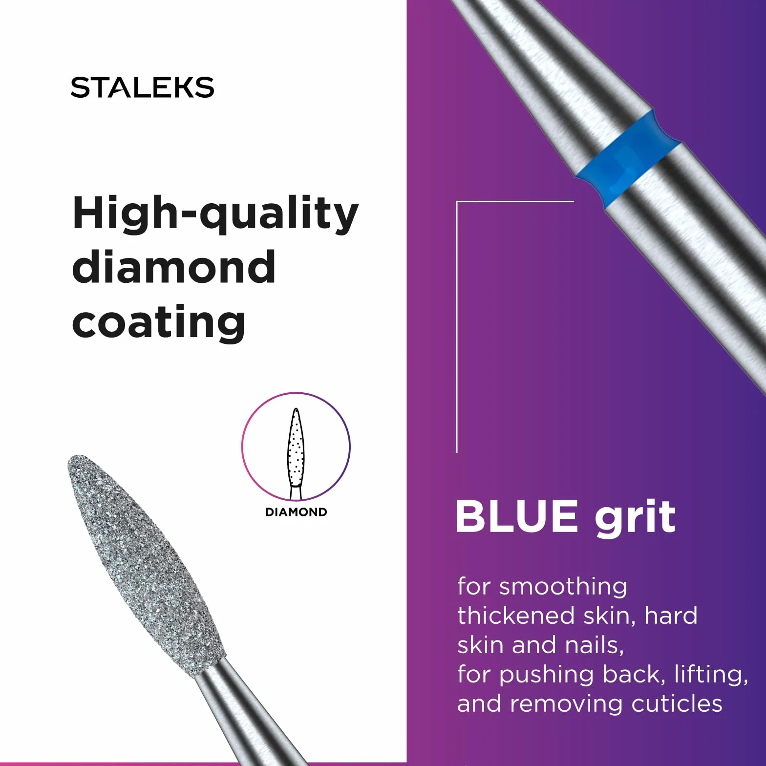 STALEKS Taglierina diamantata a fiamma 2,1 x 8 mm blu