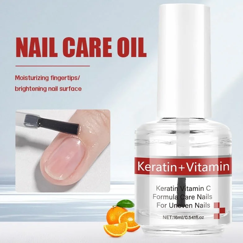 Confezione da 2 oli di cheratina + vitamine C per unghie e cuticole, proteine di cheratina idratano e rafforzano la cura, Impove unghie screpolate e cuticole rigide, idratazione profonda per unghie e
