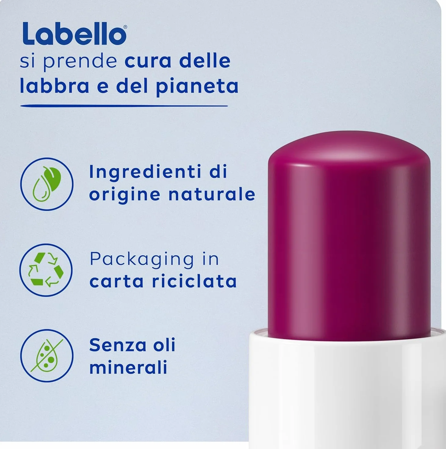Labello Blackberry Shine Burrocacao Labbra 4.8 g Balsamo Colorato All'Aroma Di More Idratante 24H