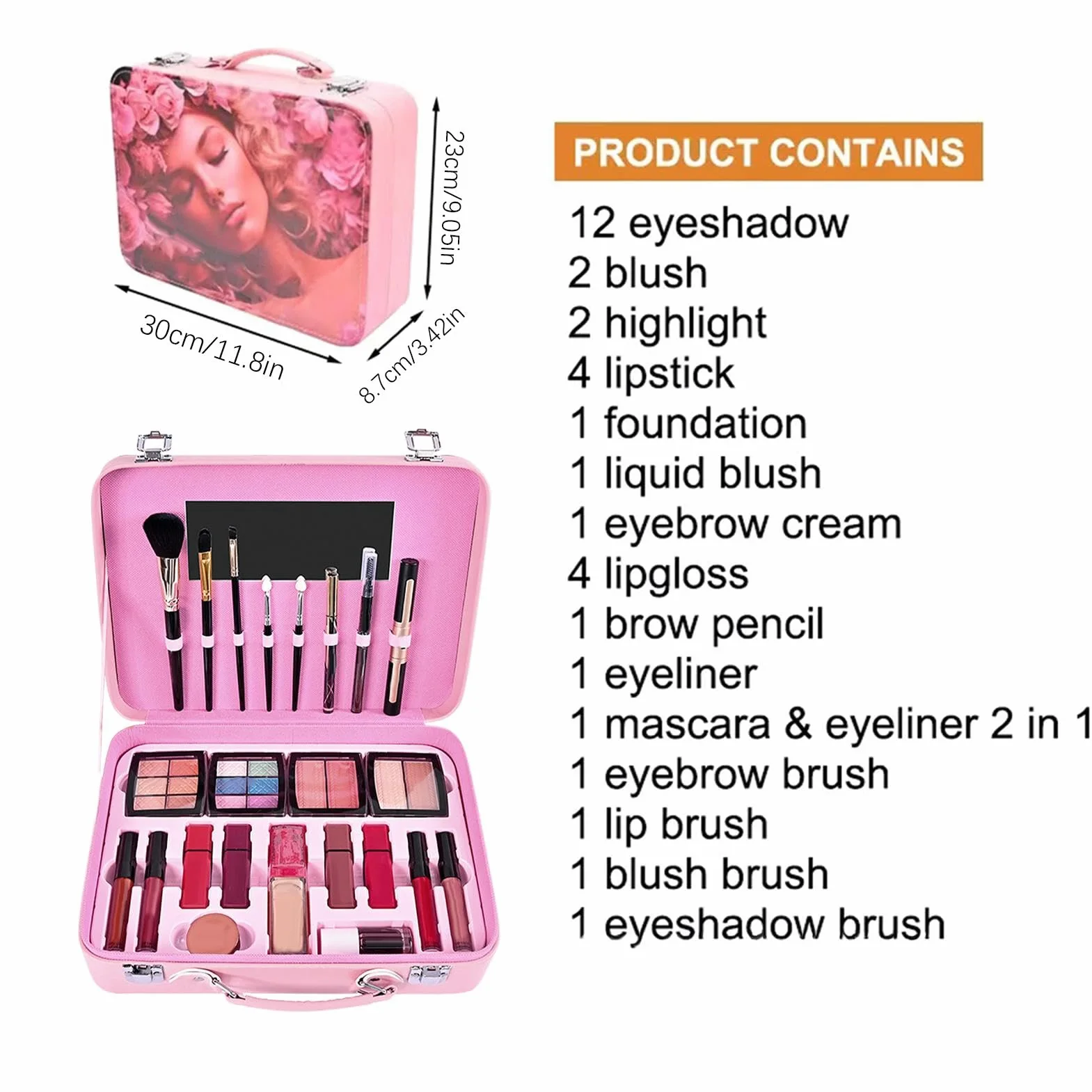 Kit Di Trucco Per Le Ragazze Rossetto Impermeabile Cosmetico | Set Di Trucco Portatile Per I Principianti Per Il Makeup Ragazze Adolescenti Donna Madre Nonna Compleanno E Performance Sul