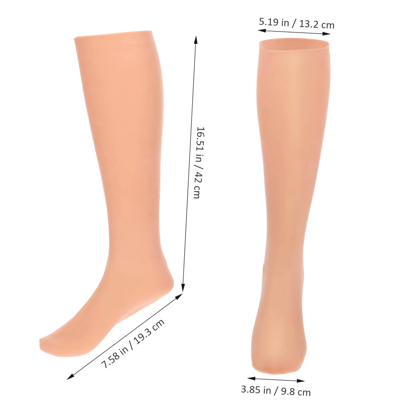 Calze Idratanti per Piedi Lunghe Sebs, 1 Paio, Kaki | Copertura Completa per Dita e Cuticole, Uso su Pelle Secca in Inverno, Elastiche per Donne e Ragazze