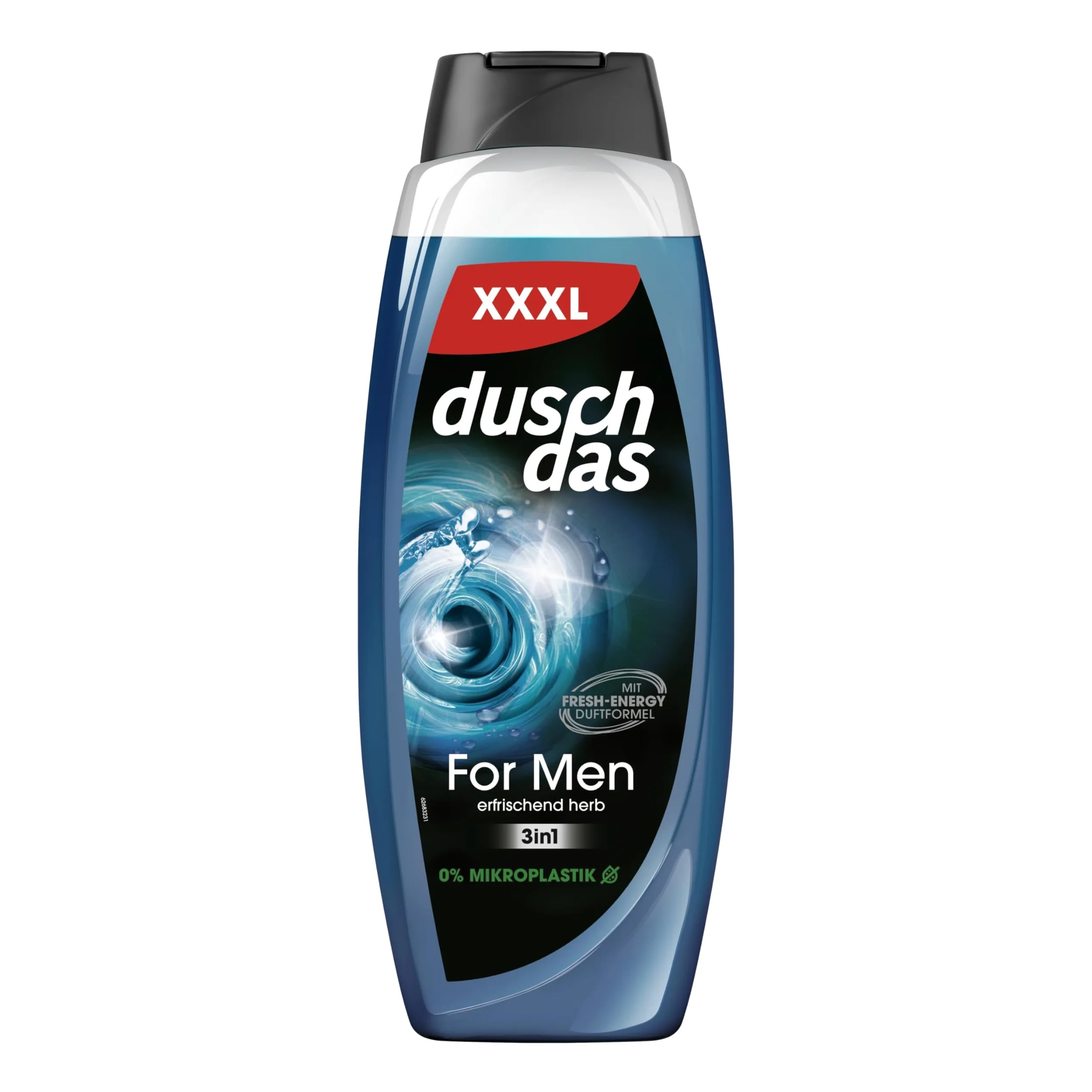 Duschdas Gel doccia 3 in 1 e shampoo per uomo XXXL con formula profumata Fresh Energy garantisce un inizio rinfrescante della giornata 675 ml