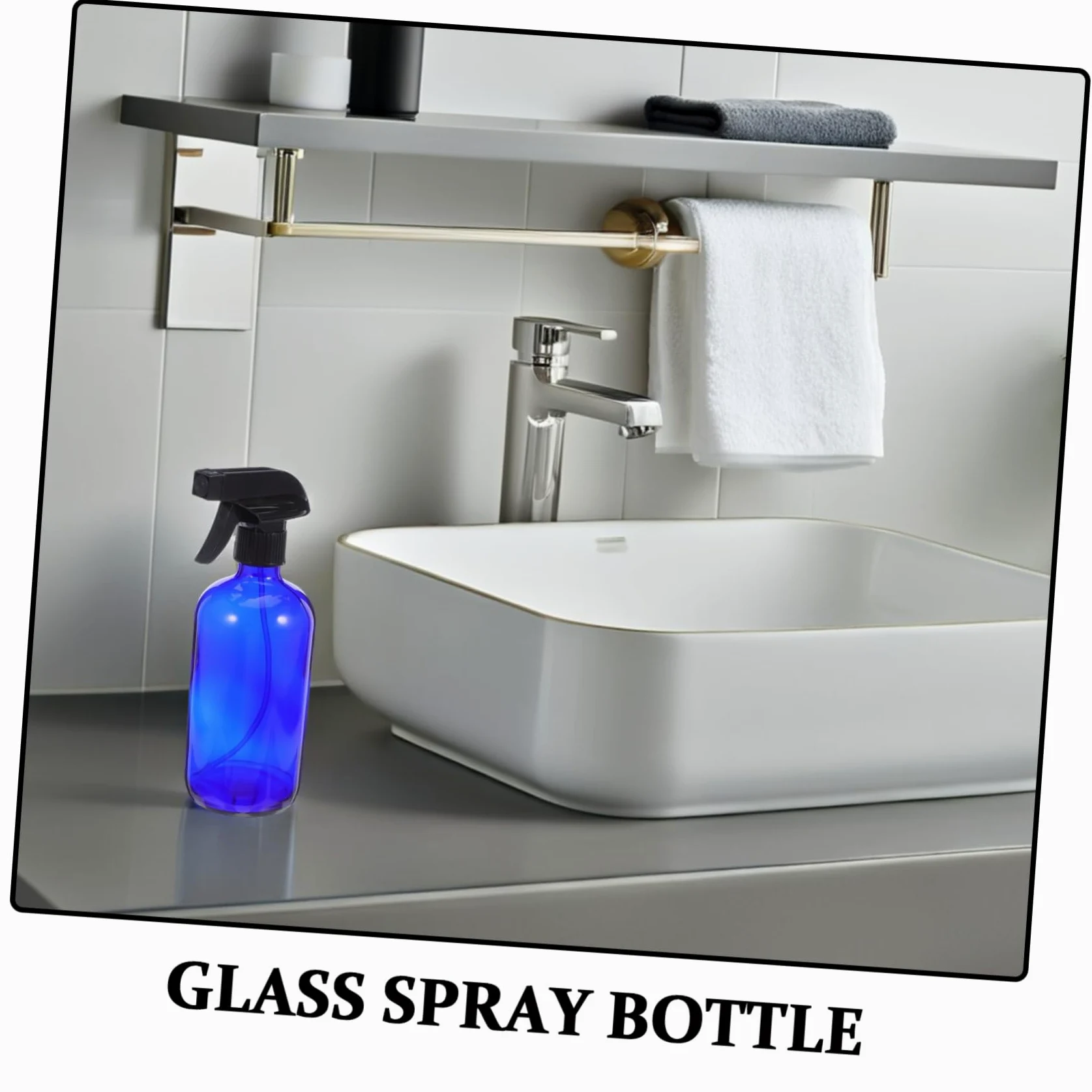 Bottiglia Spray in Vetro 500ml Pompa 2 Pezzi, Contenitore per Profumo e Cosmetici, Leggero e Riutilizzabile, per Viaggi Donne