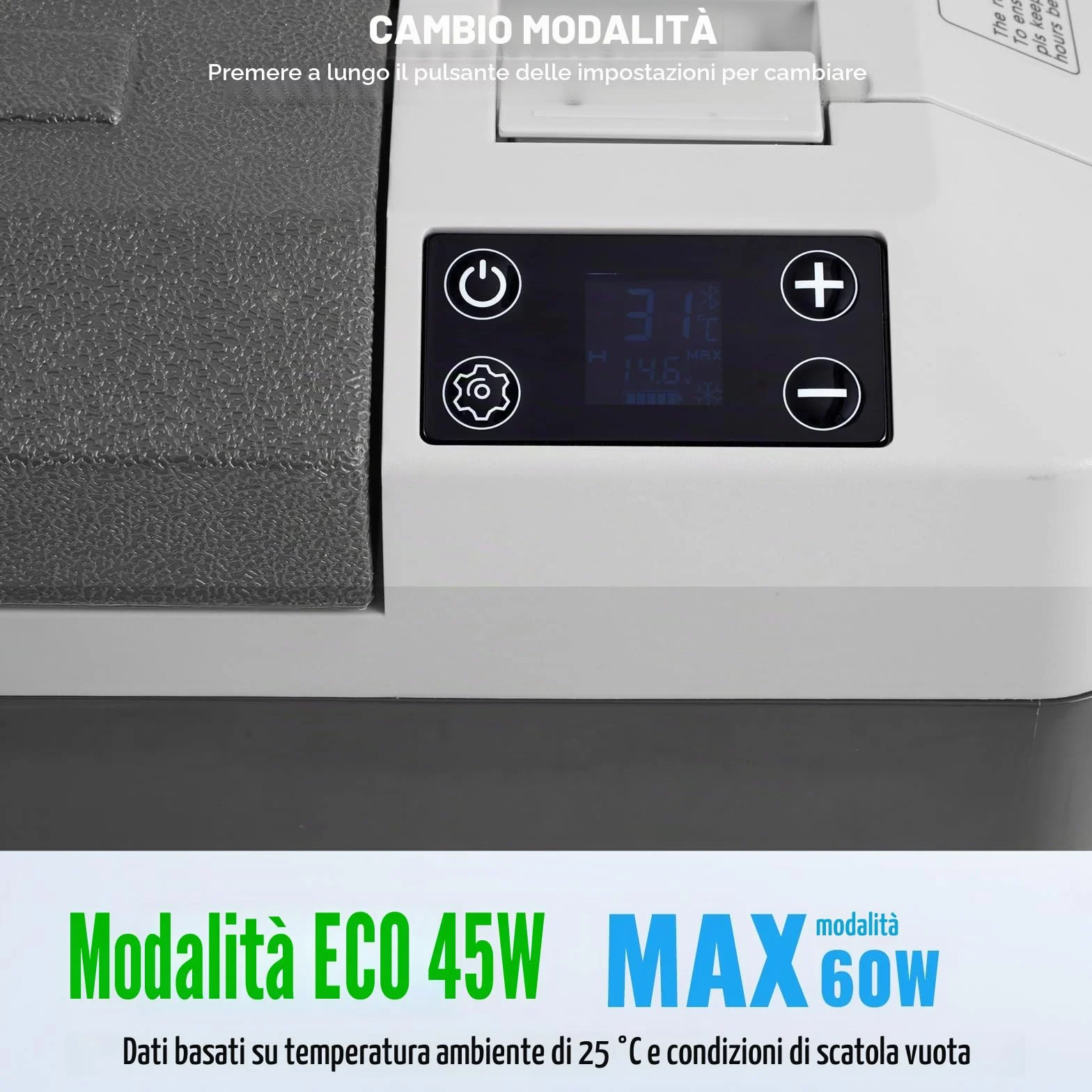 VEVOR Frigorifero Portatile 12V 25L Compressore Area Singola -20~20℃