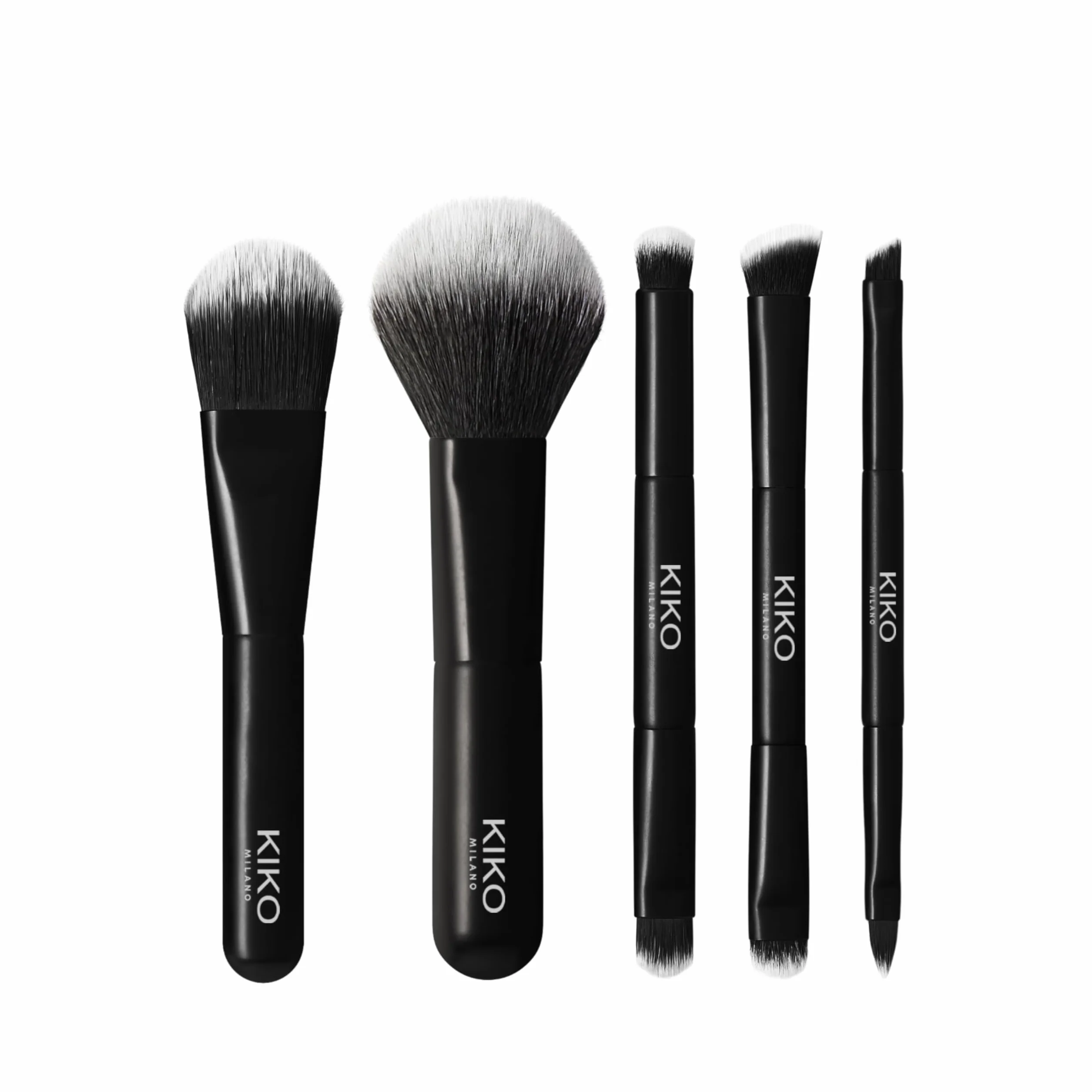 KIKO Milano Travel Brush Set, Pochette Da Viaggio Con 5 Pennelli Professionali