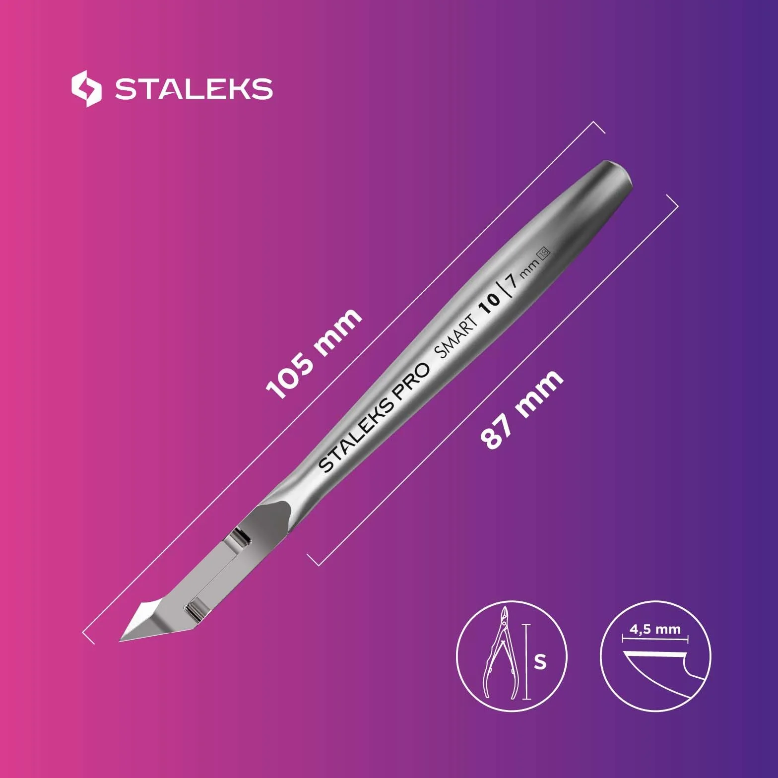 STALEKS PRO Smart 10 Tronchesina per cuticole (lunghezza lama - 7 mm) NS-10-7
