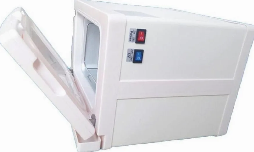Mini Scaldasalviette 2-in-1 UV Ultravioletto Sterilizzatore Armadio Unghie Strumenti per Manicure Disinfezione per Salone di Bellezza Barbiere, White
