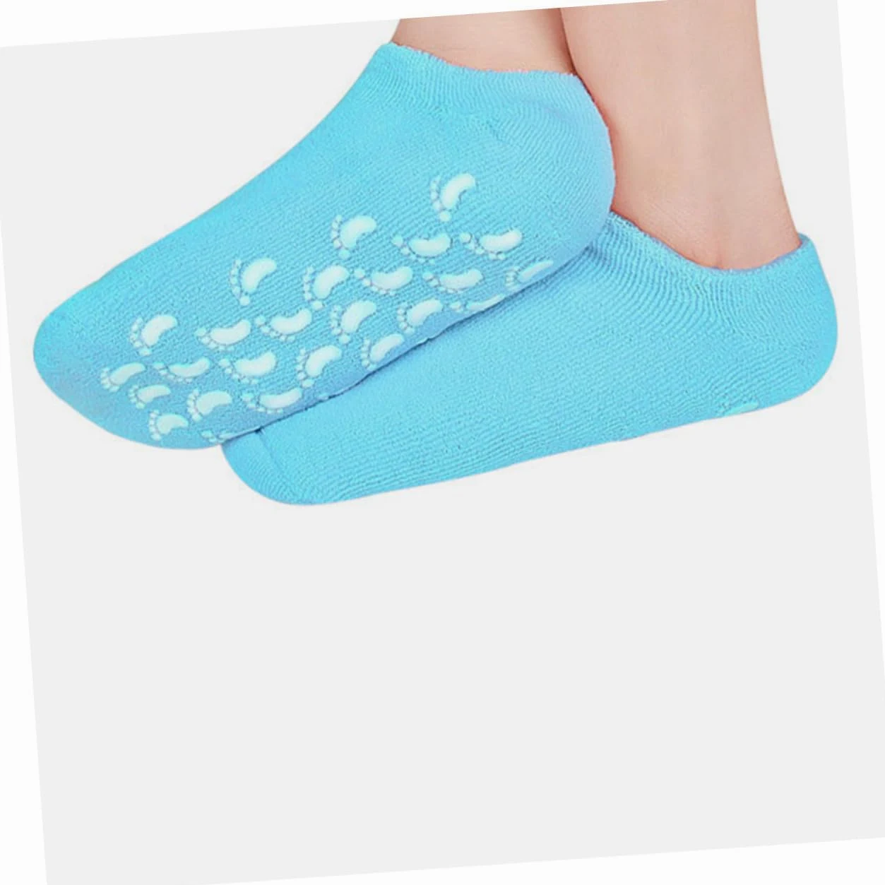 Calzini Idratanti Spa per Piedi 3 Paia Cotone Antiscivolo | Riutilizzabili, Protezione Dalla Secchezza e Ruvidità, Uso Casa e Beauty Salon