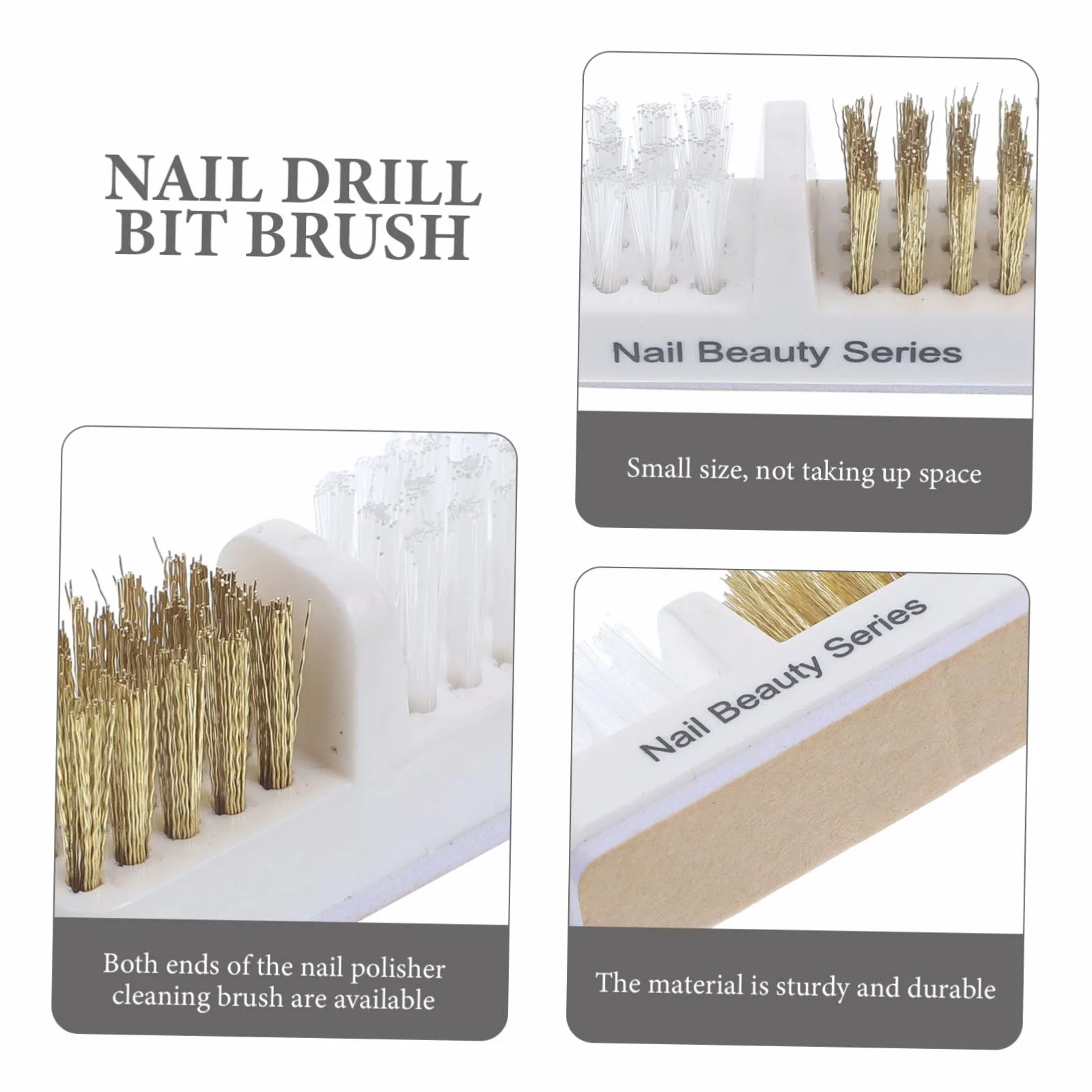 Healeved Spazzola Pulizia Unghie Rame Pennello Manicure Professionale 4.6x2.3x1.5 Pollici