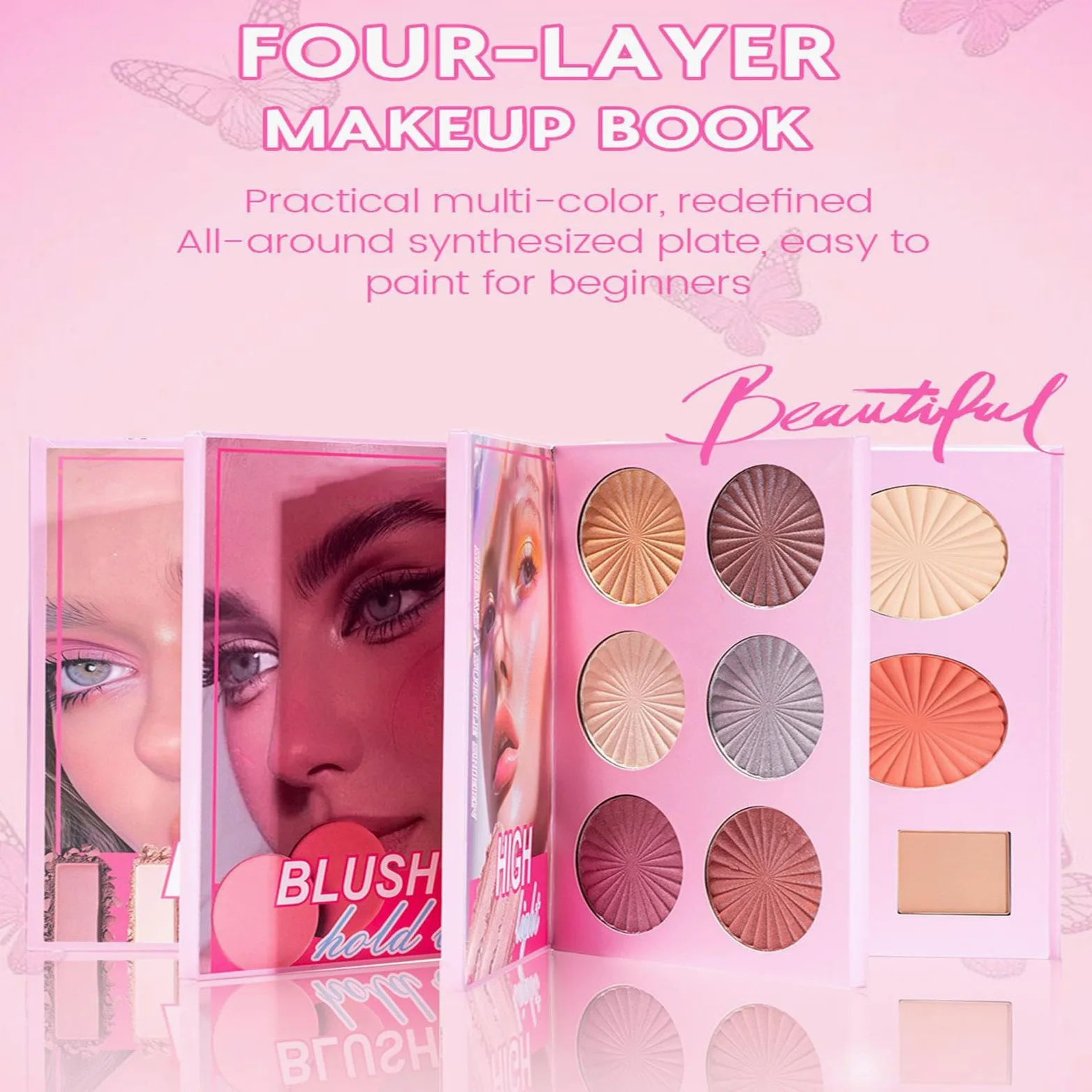Trucco per Donne 43 Colori per Contorno e Bellezza | Palette Viso Completo per Donna per Matrimonio Festa Appuntamento Scatto Fotografico Natale Compleanno Viaggio Quotidiano