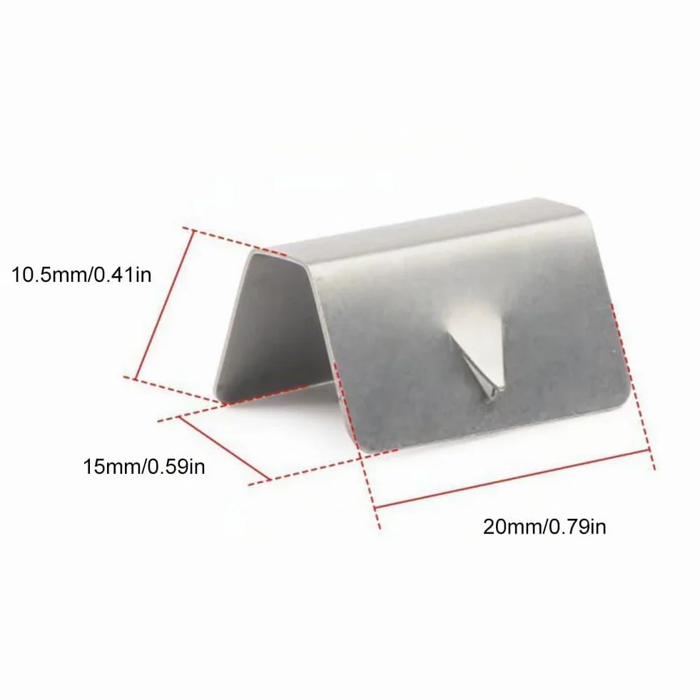 Tokaneit Stainless Steel Windshield Clip 10-Pack Windscreen Slot Fixing Clip